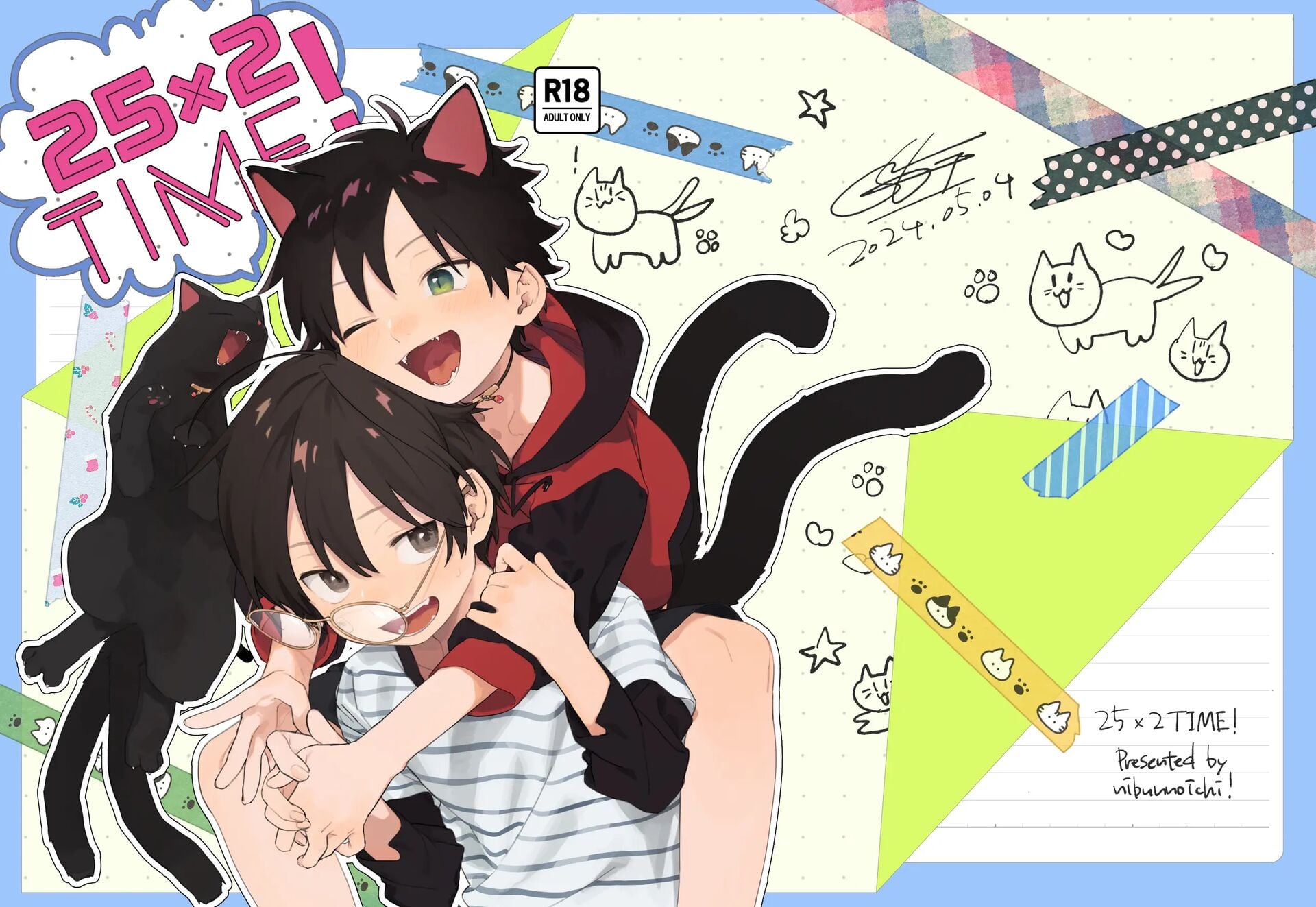 25x2TIME! [Yaoi] (Original) Hentai by Unknown - Read 25x2TIME! [Yaoi] (Original) hentai manga online for free — cover