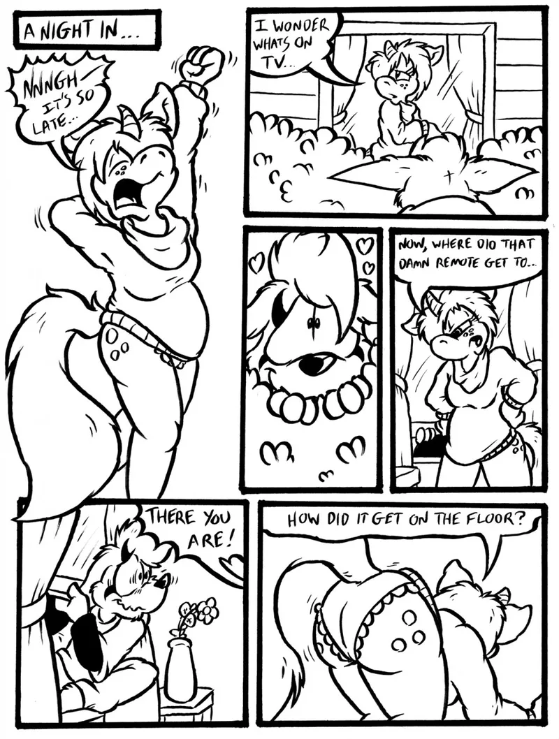 A Night In! comic porn — cover