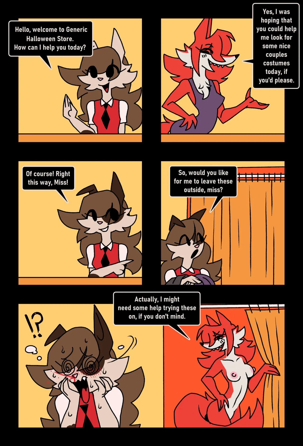 Akki the Halloween Store Worker! comic porn — cover