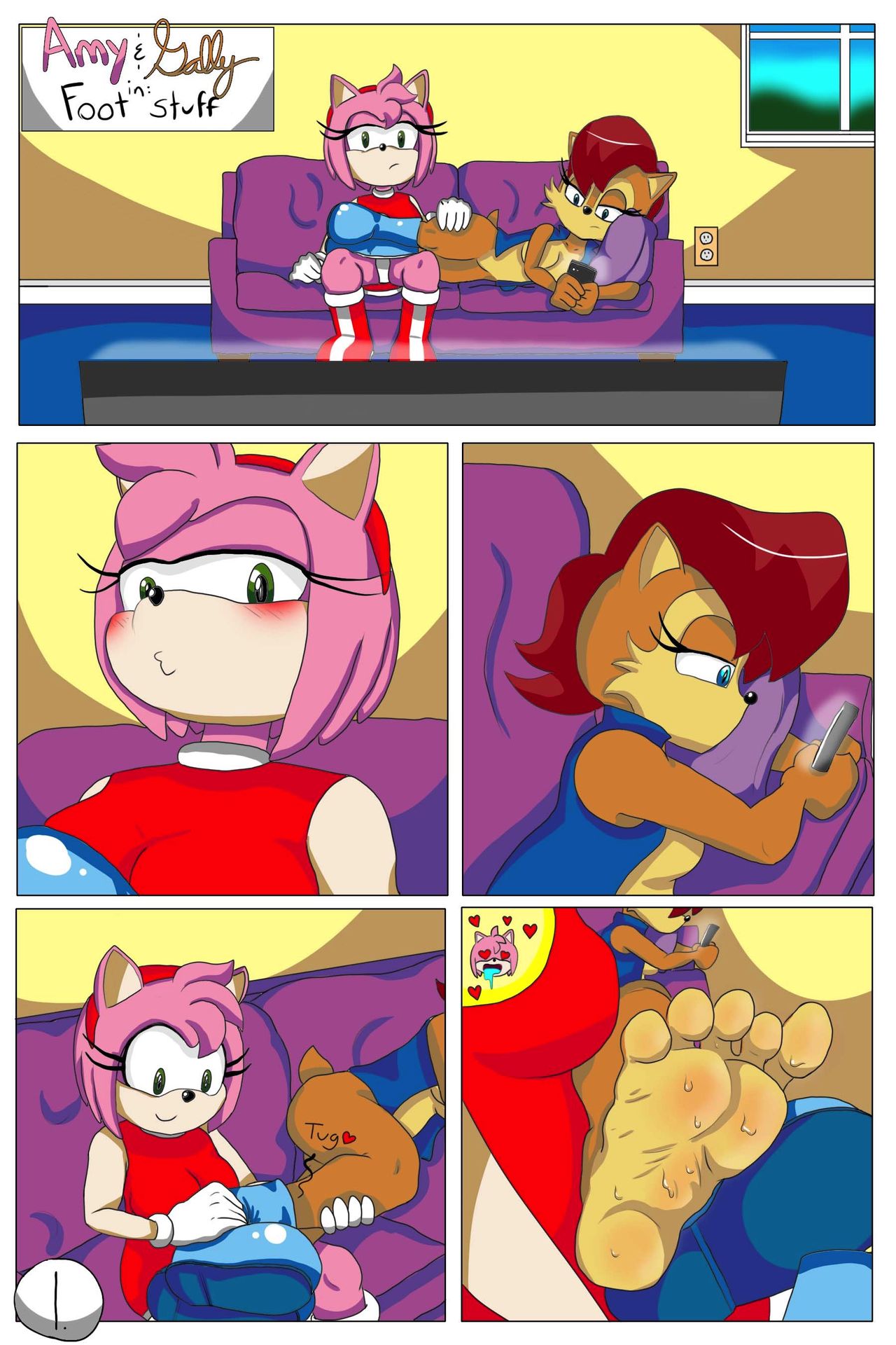 Amy And Sally In Foot Stuff comic porn — cover