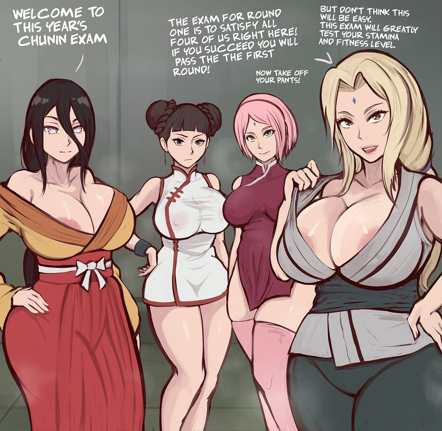 [Arachnart]Tsunade, Sakura, Tenten & Hanabi comic porn — cover