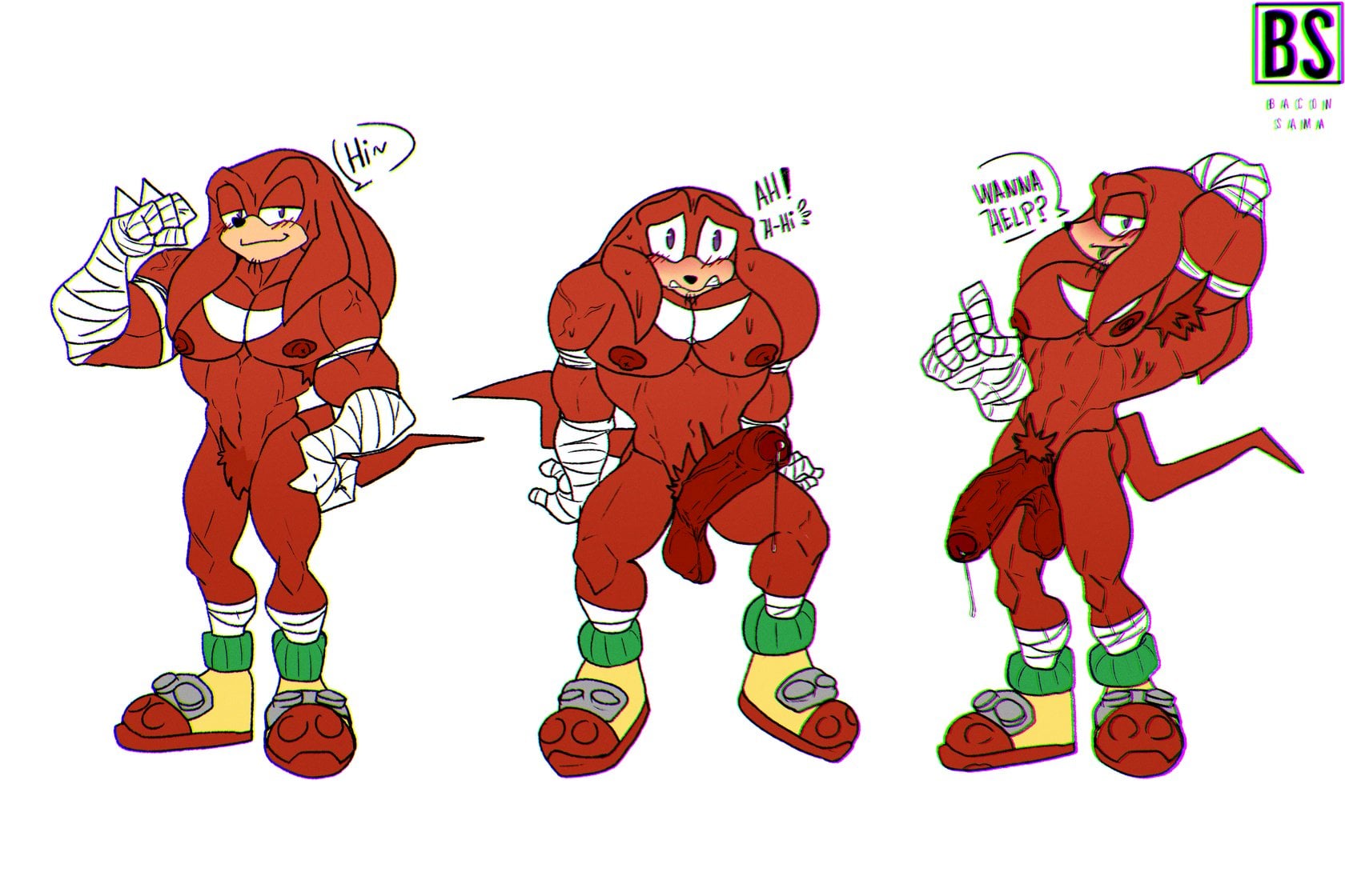 [Bacon Sama] Espio X Knuckles comic — cover