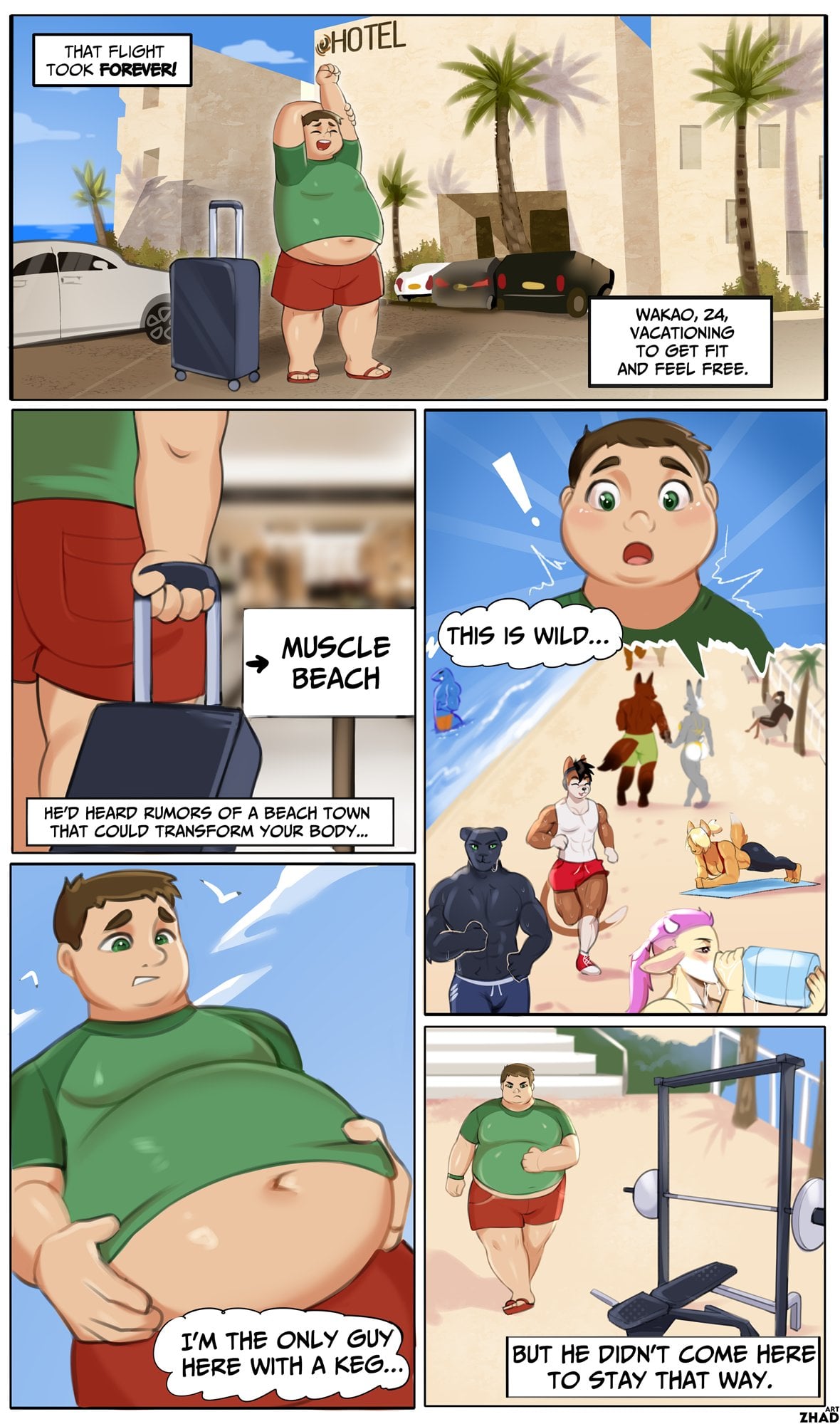 Beef Beach: Wakao’s Transformation Vacation — cover