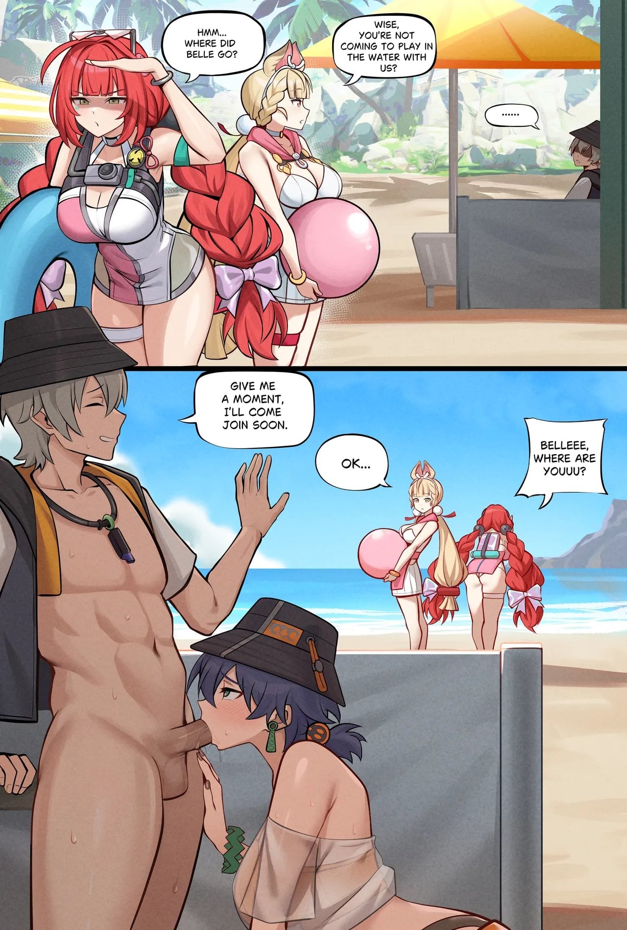 Belle’s Day At The Beach comic porn — cover