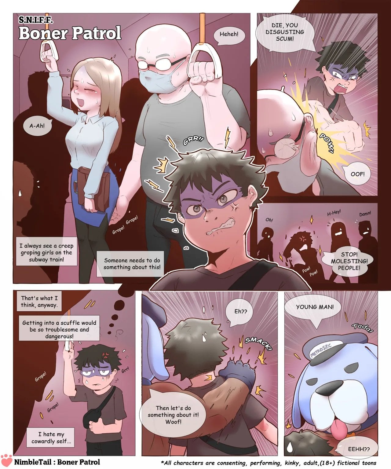 Boner Patrol comic porn — cover