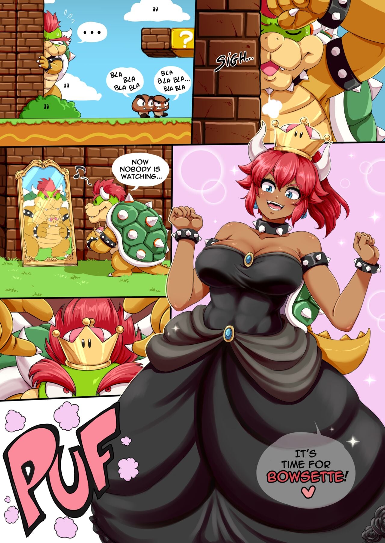Bowsette comic porn — cover