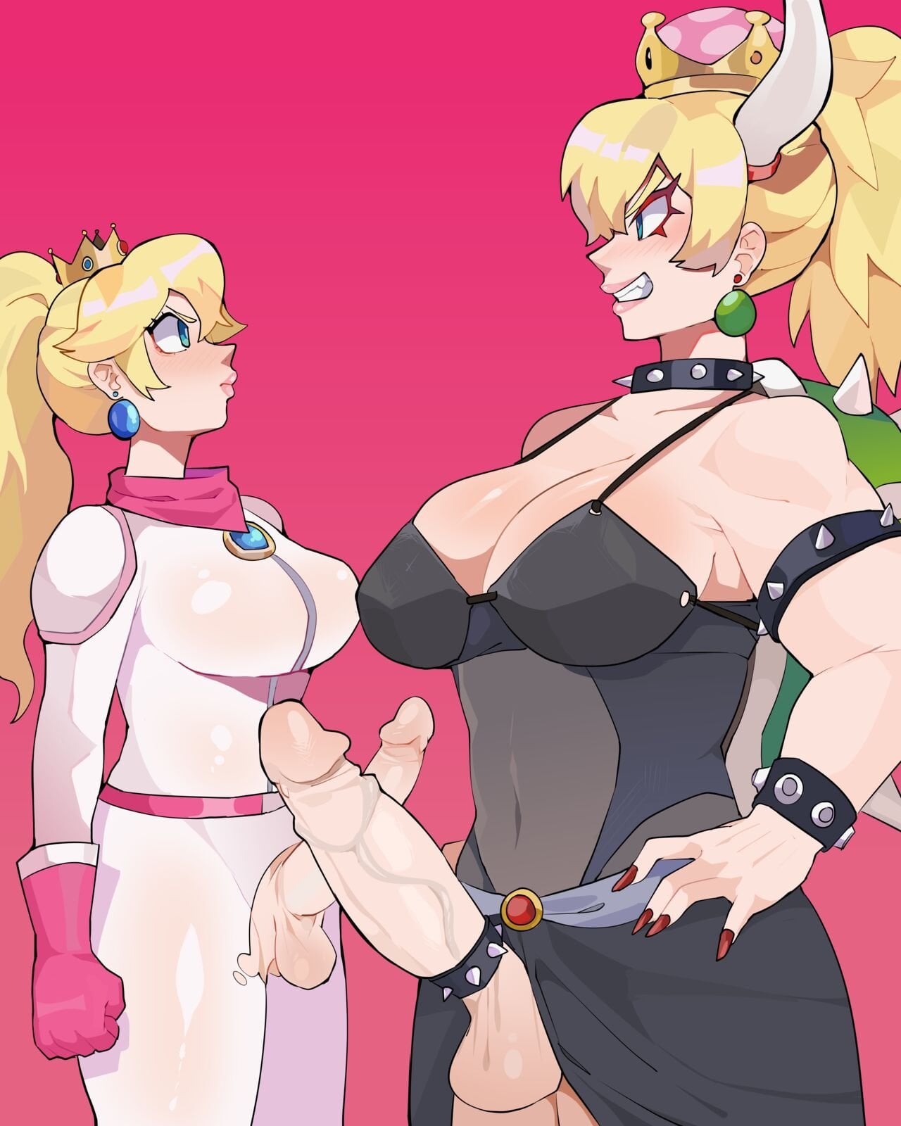 Bowsette x Peach comic porn — cover