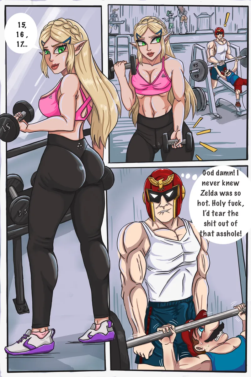 Captain Falcon x Princess Zelda comic porn — cover