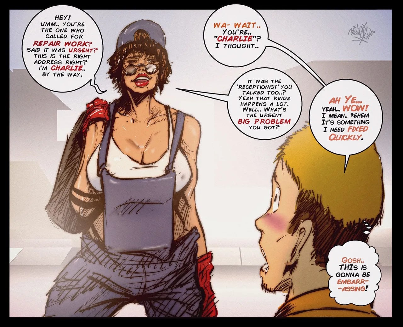Charlie the Repairwoman comic porn — cover