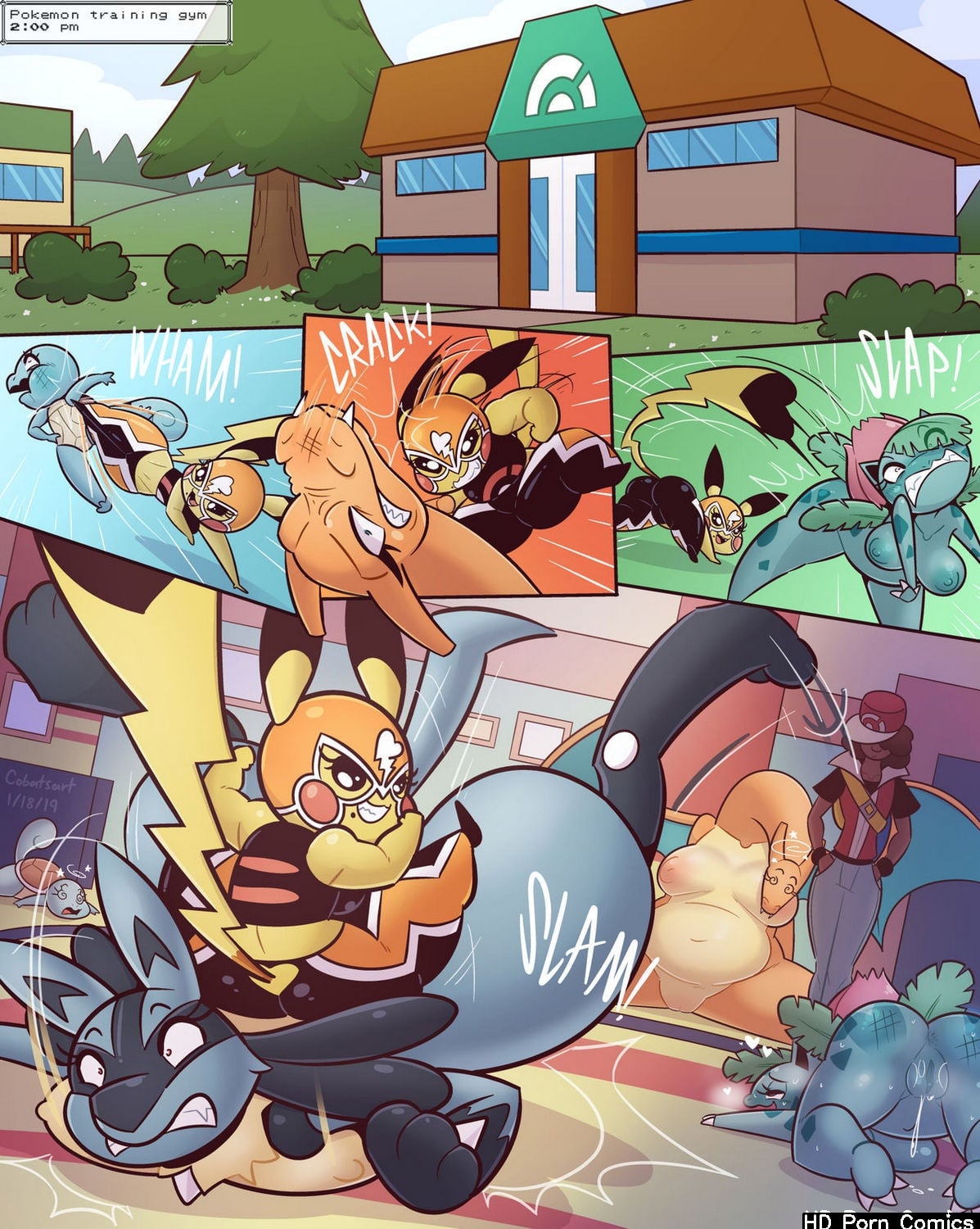 Chica's Typical Training Day comic porn — cover