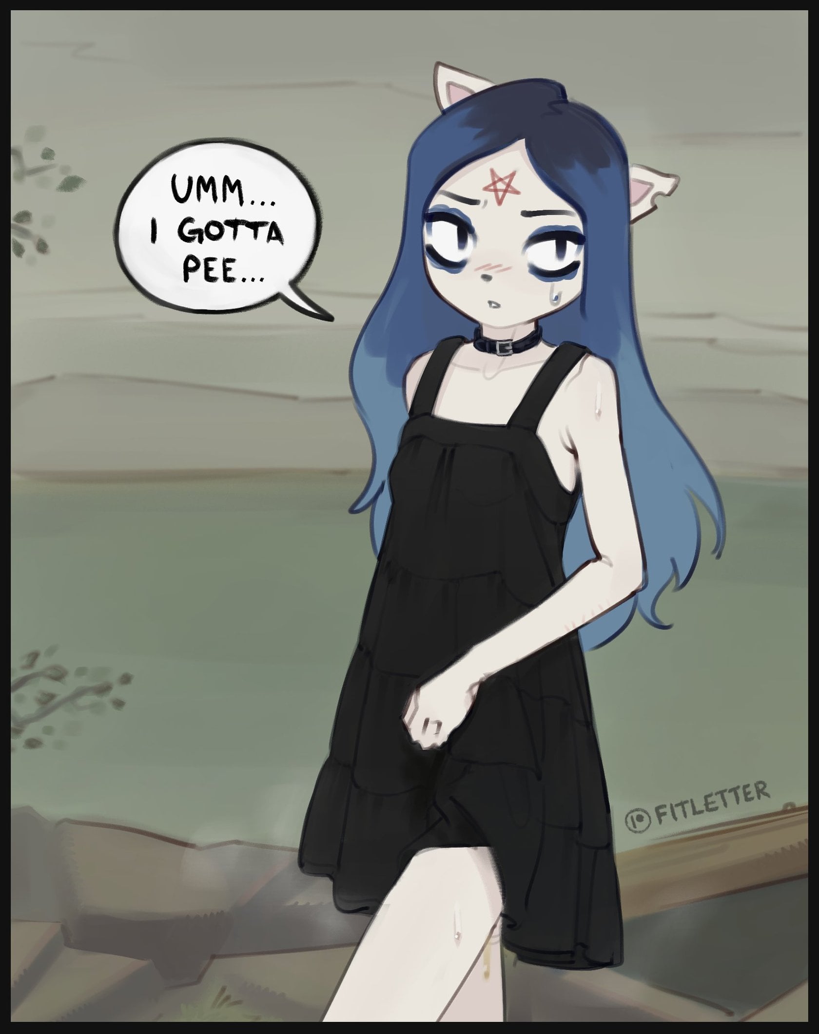 Claire needs to use the bathroom (FitLetter) [Ongoing] comic porn — cover