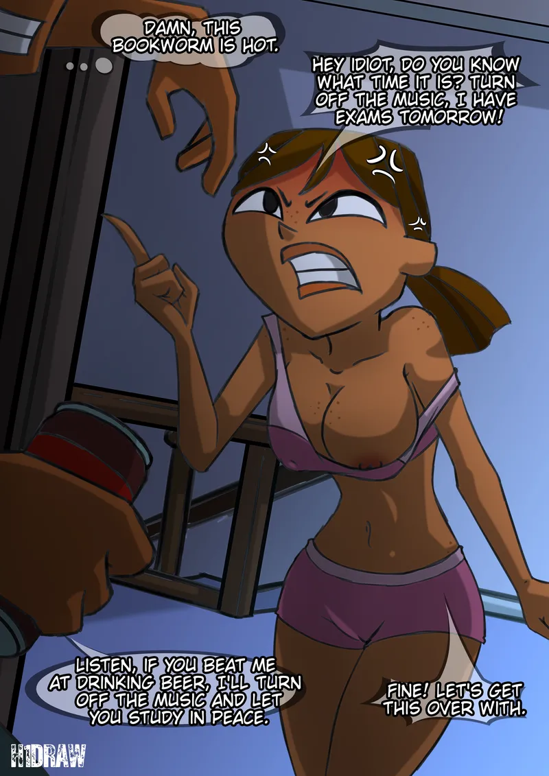 Courtney’s Drinking Competition comic porn — cover