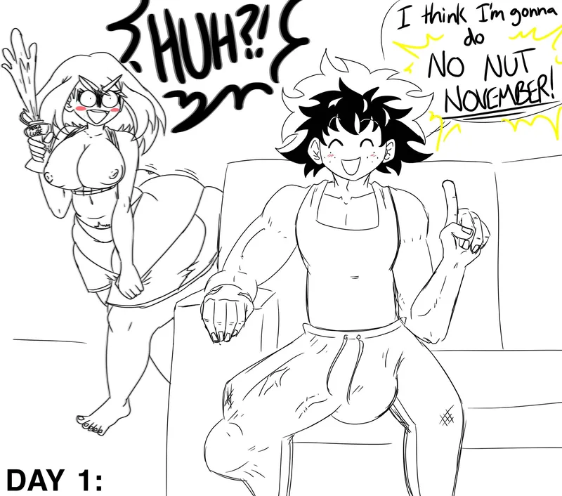 Deku’s No Nut November comic porn — cover