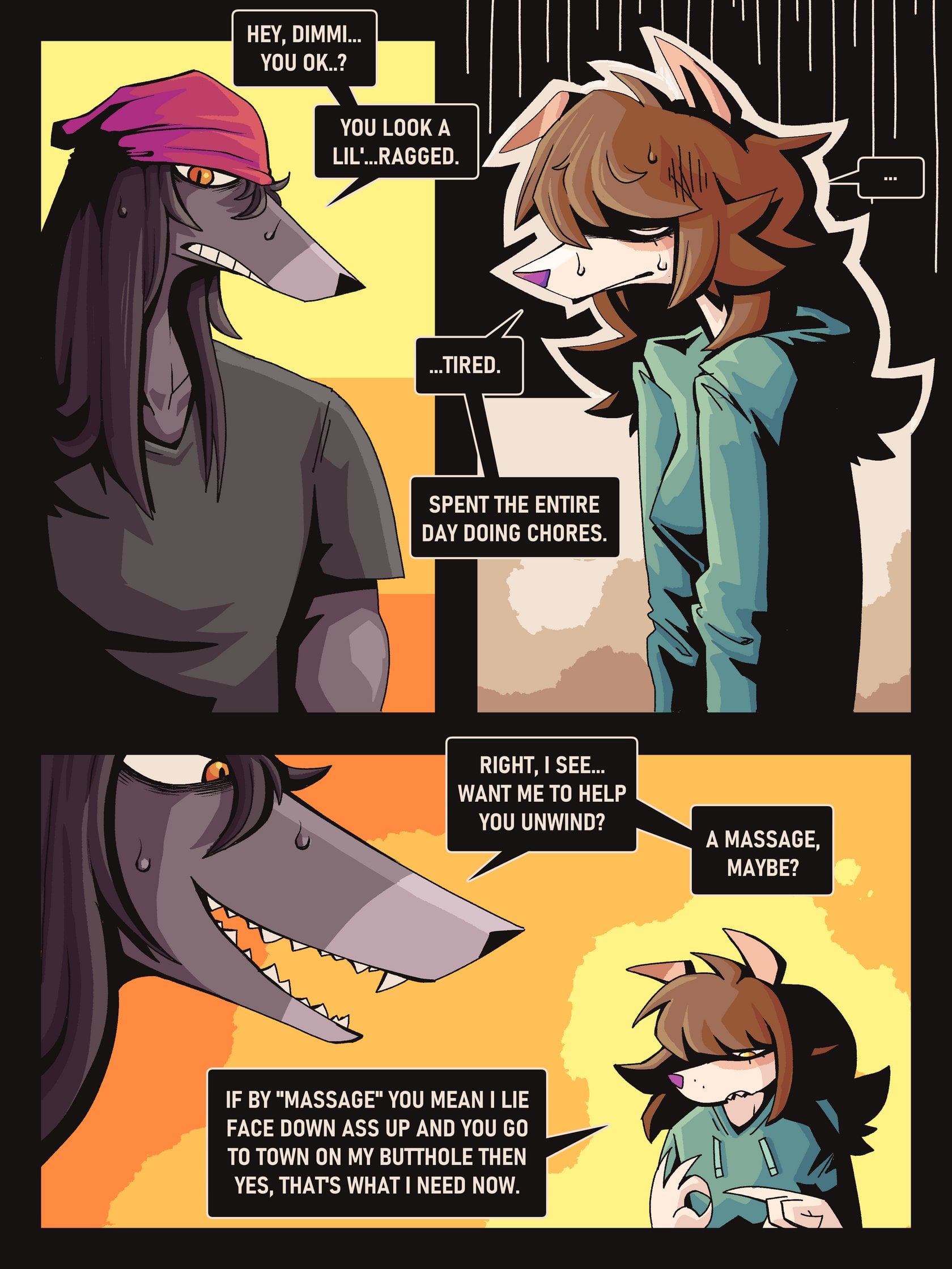 Dimmi’s Assventure comic porn — cover