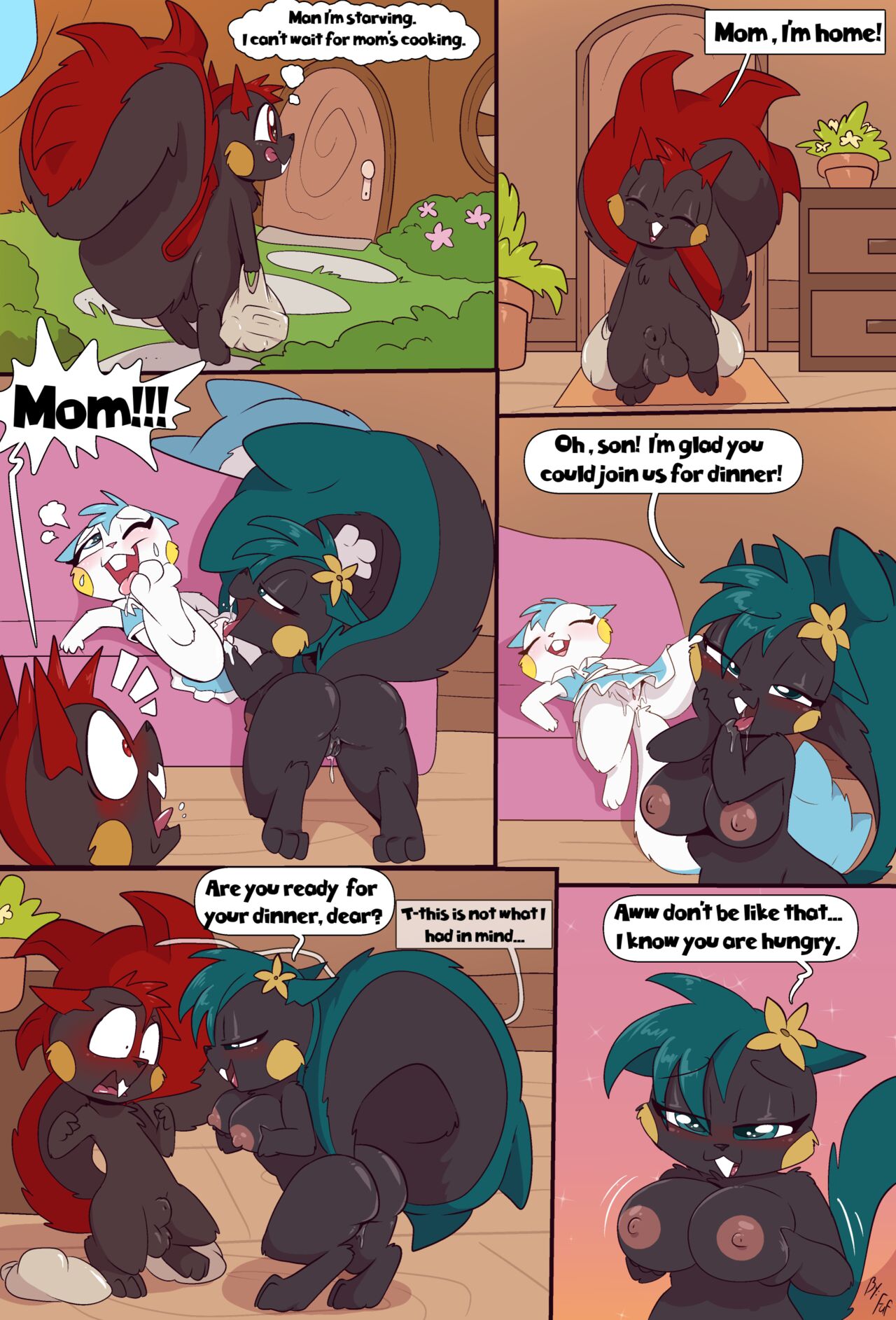Dinner With Mom comic porn — cover