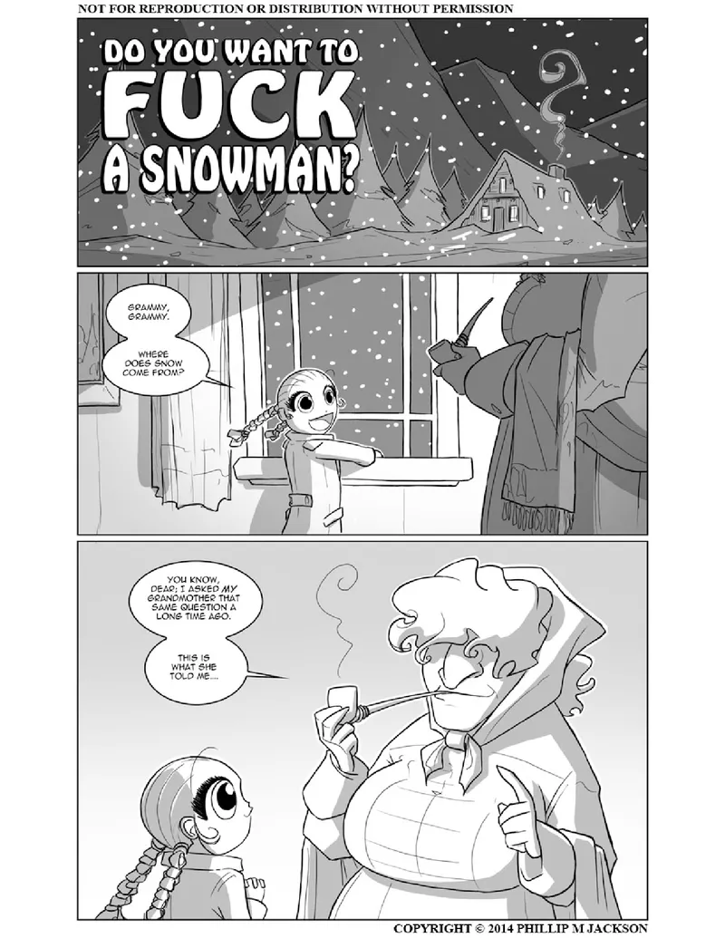 Do You Want To Fuck A Snowman comic porn — cover