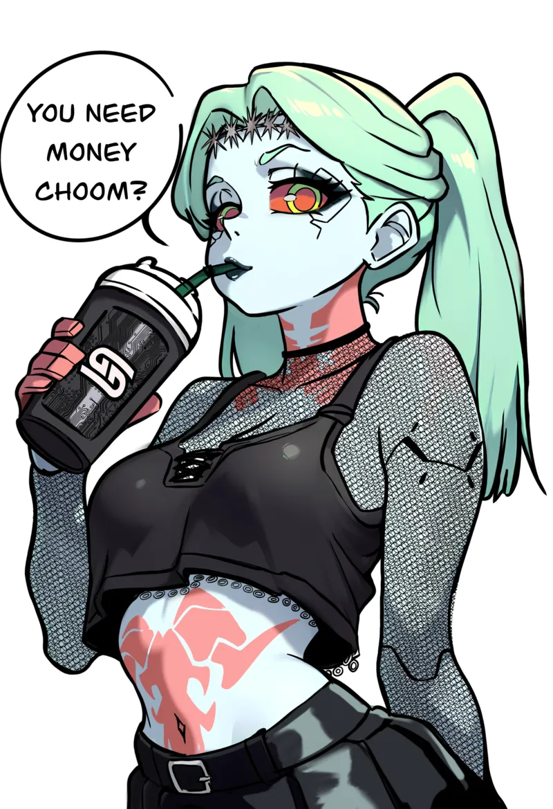 E-Goth Rebecca Needs Money comic porn — cover