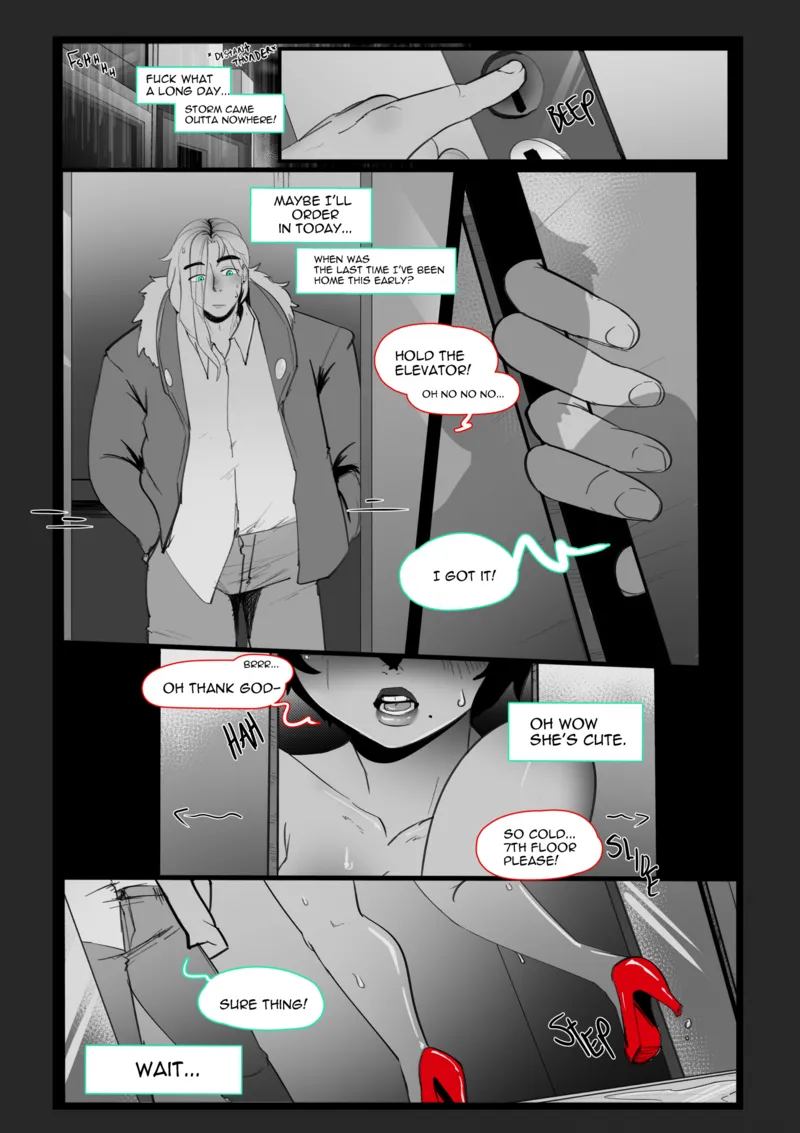 Elevator comic porn — cover