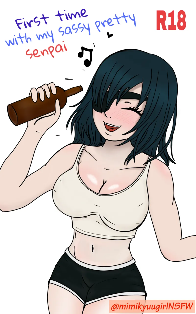 First Time With My Pretty Senpai comic porn — cover