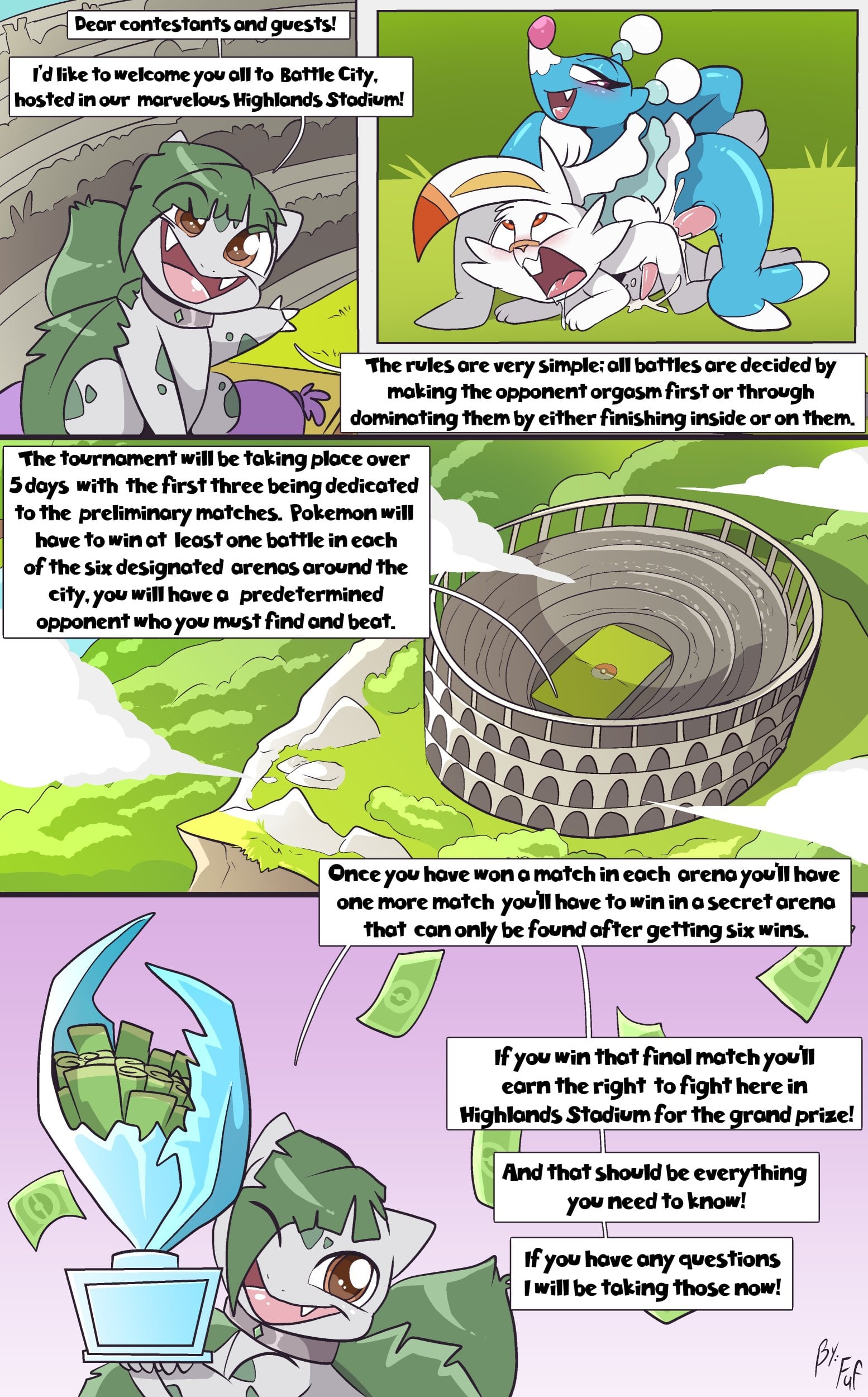 [Fuf] Before the tournament (English) comic porn — cover