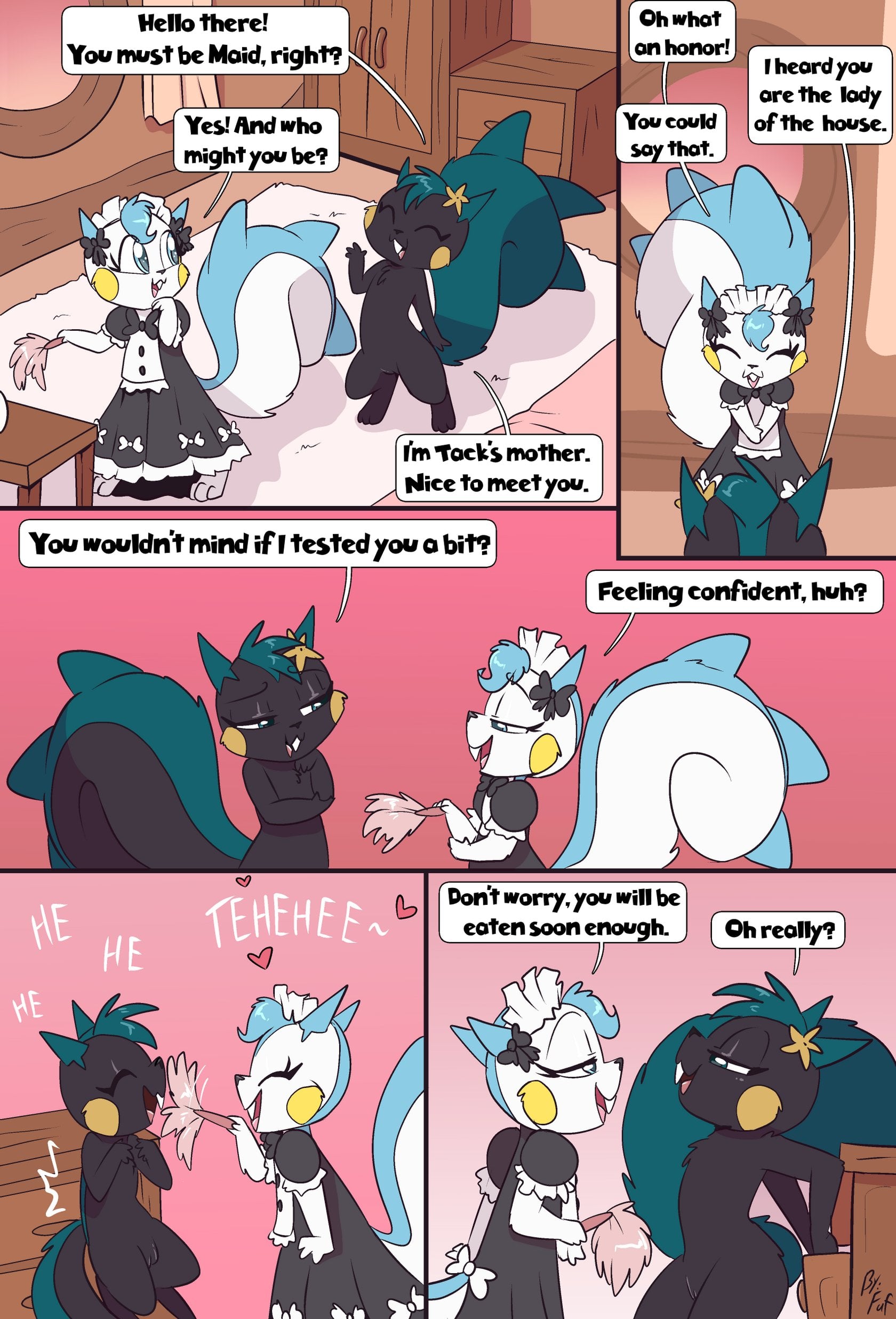 [Fuf] Maid meets Tack’s mom (English) comic porn — cover