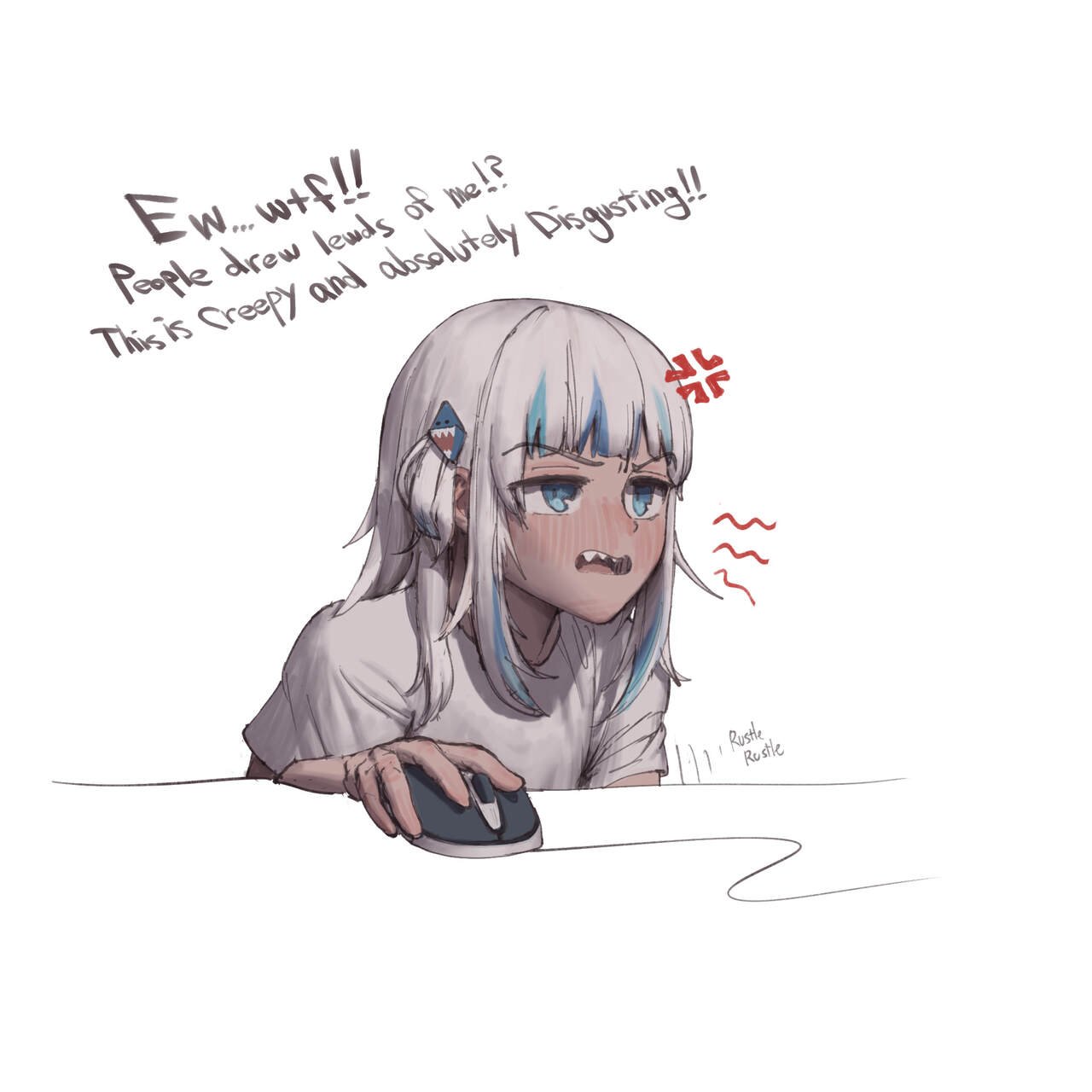 gawr gura looking at her own lewds — cover