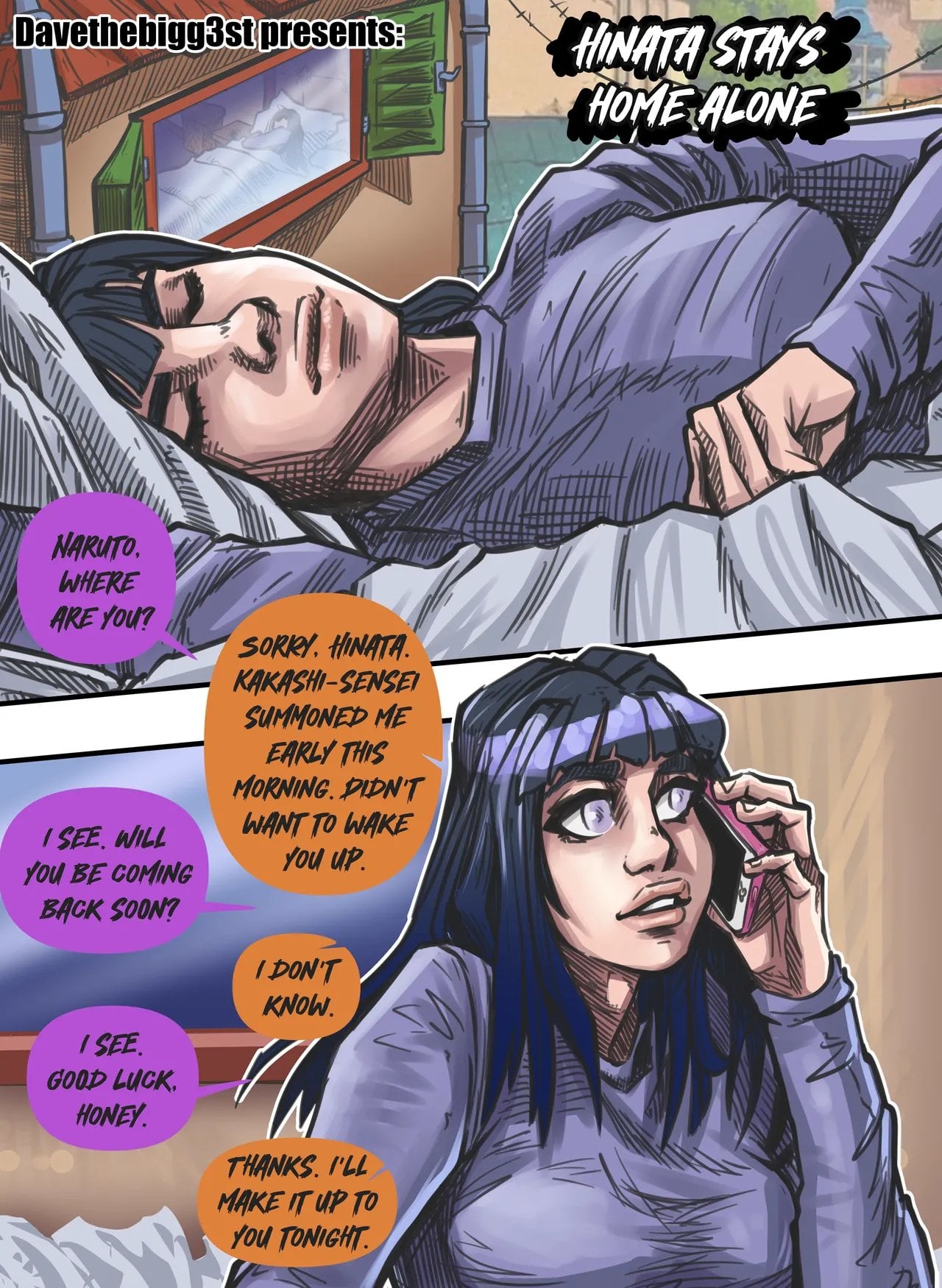 Hinata stays home alone + Bonus comic porn — cover