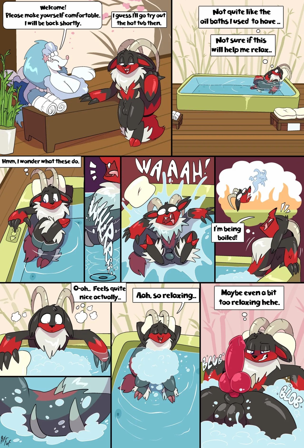 Incineram’s Spa Day comic porn — cover