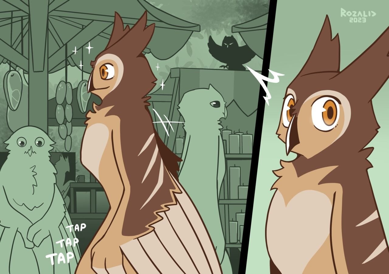 Kinky Owls – Bondage comic porn — cover