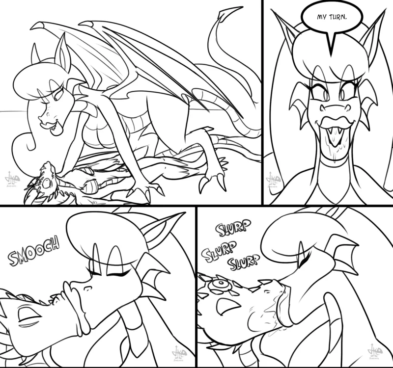 Kissy Dragons comic porn — cover