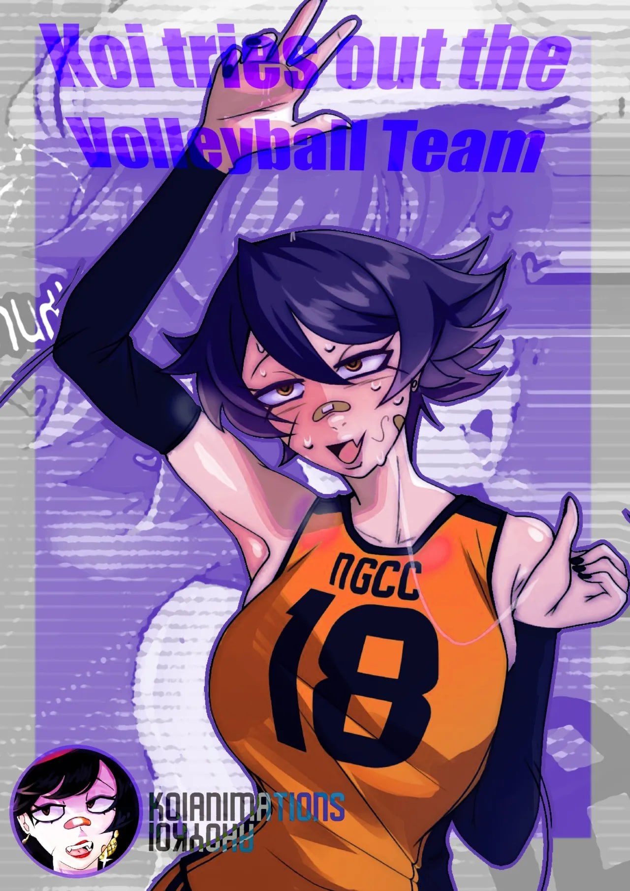 Koi tries out the Volleyball Team comic porn — cover