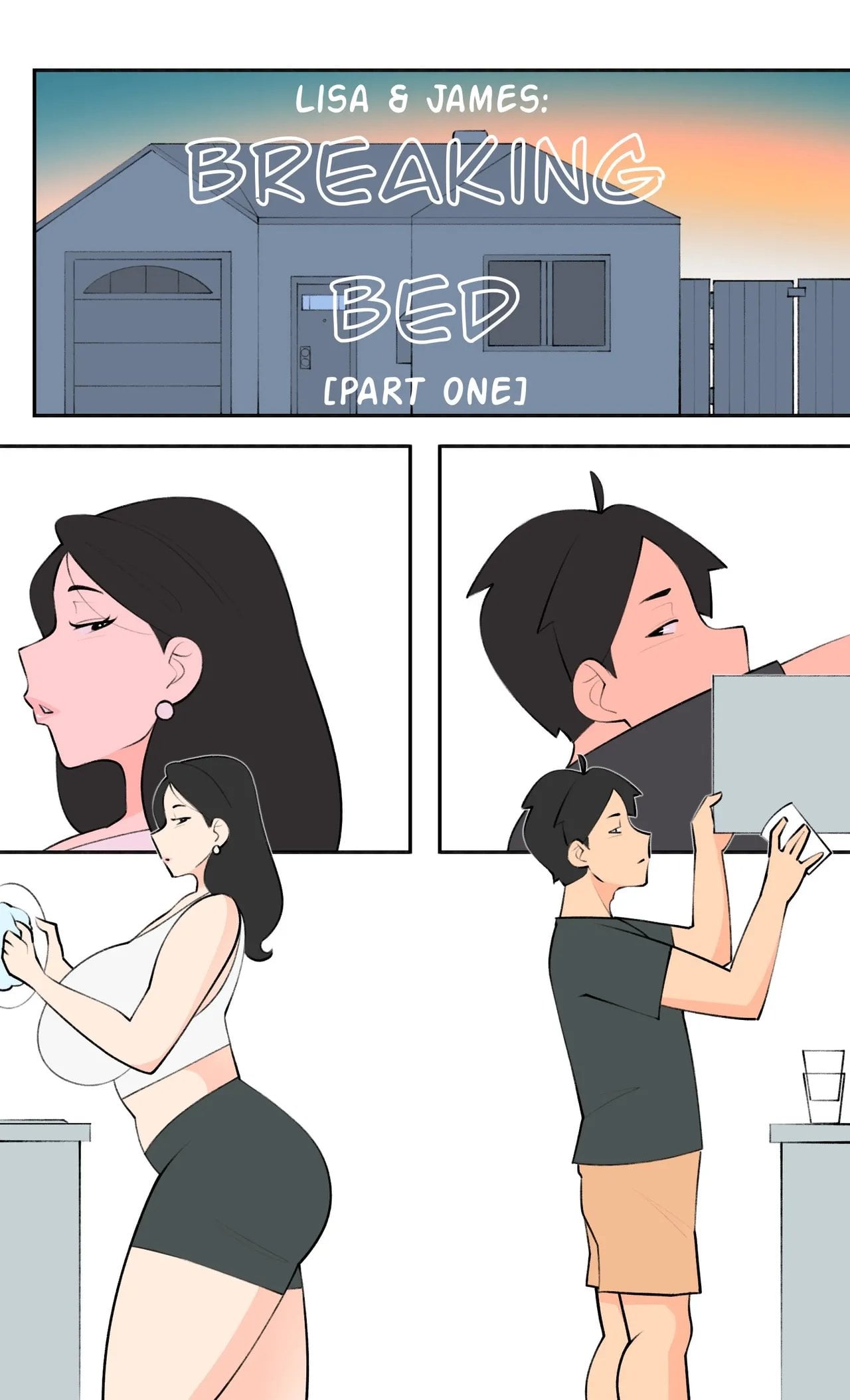 Lisa & James: Breaking Bed comic porn — cover