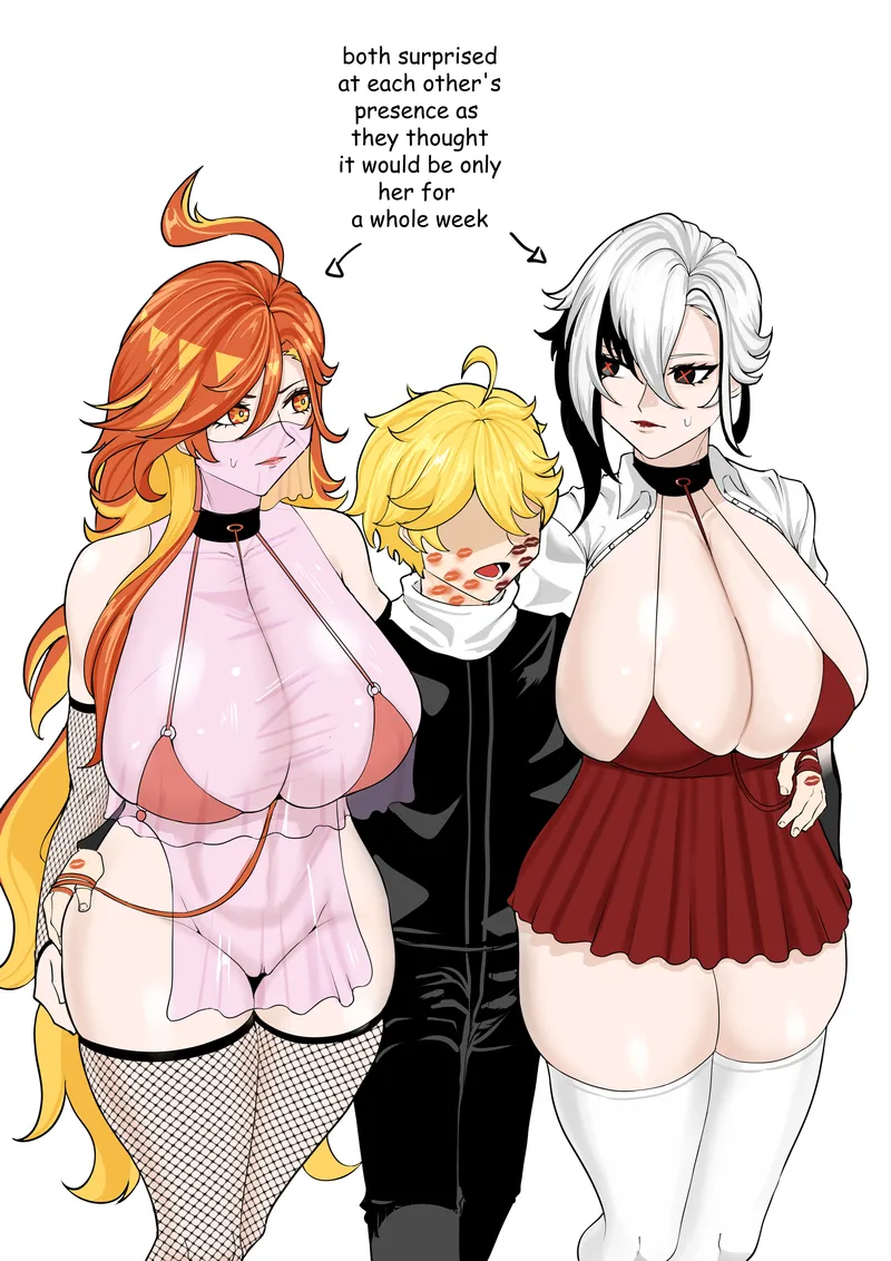 Mavuika And Arlecchino’s Unexpected Threesome comic porn — cover