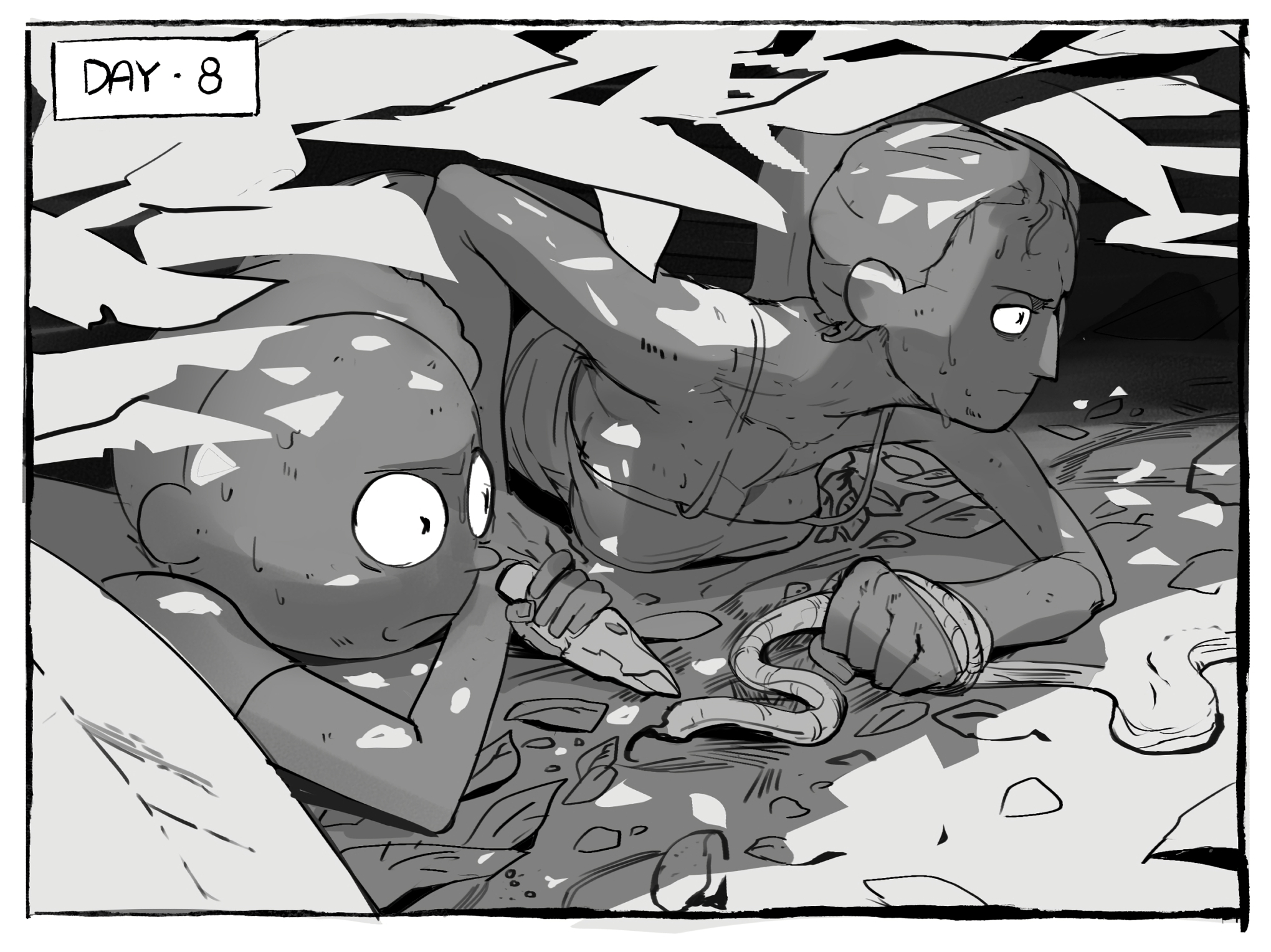 Me and My Younger Brother Got Stranded in Some Alien Planet — cover