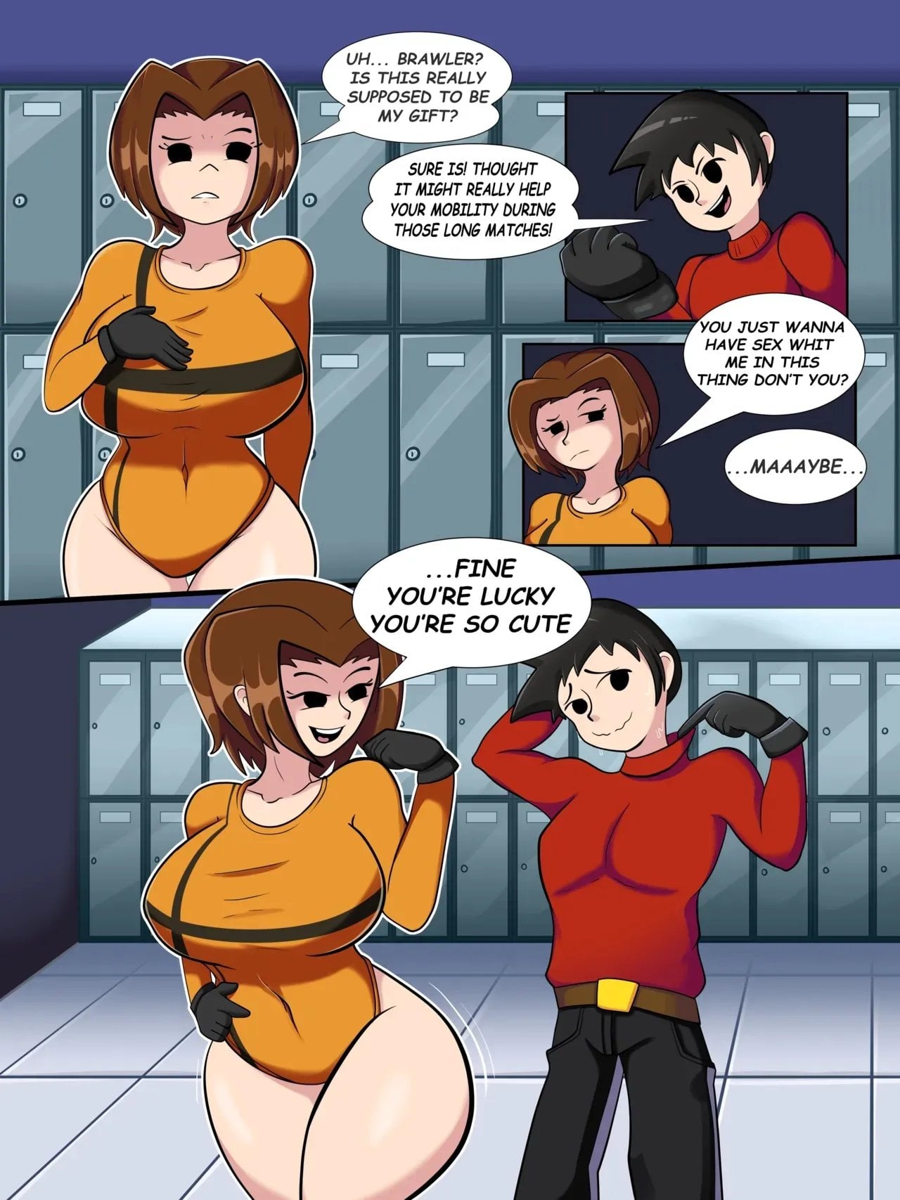 Mii Gunner x Mii Brawler comic porn — cover