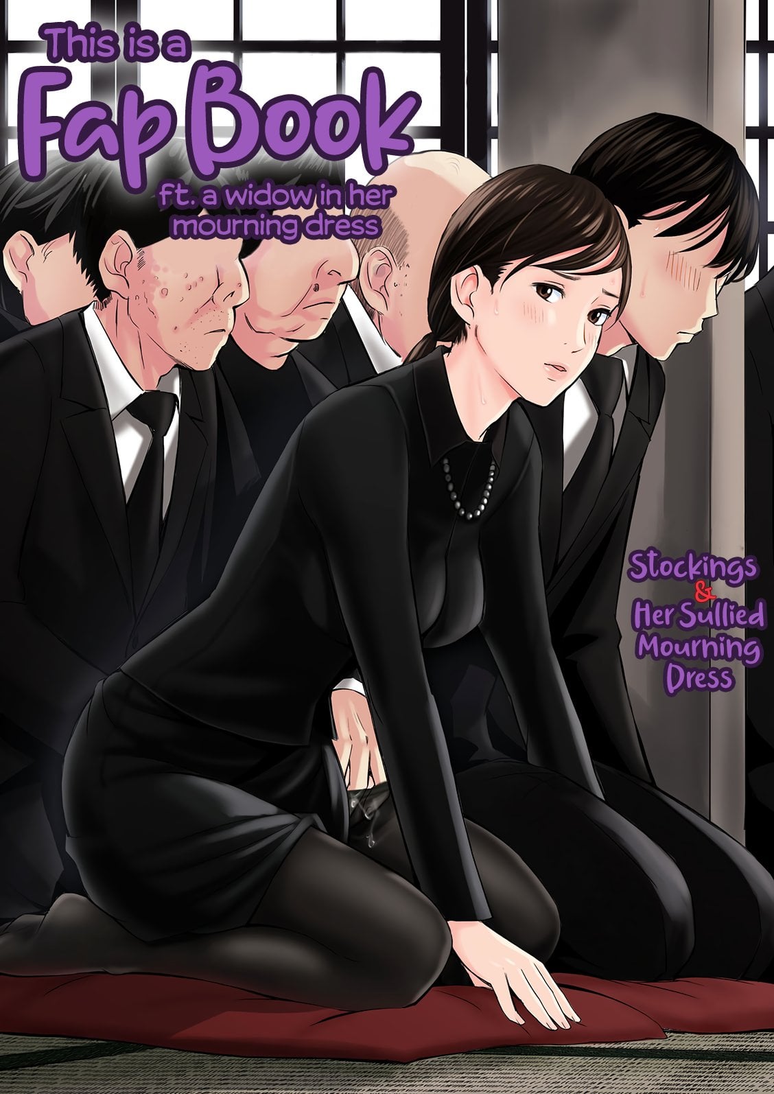 Mofuku Miboujin no Erohon desu | This is a Fap Book ft. a widow in her mourning dress comic porn — cover