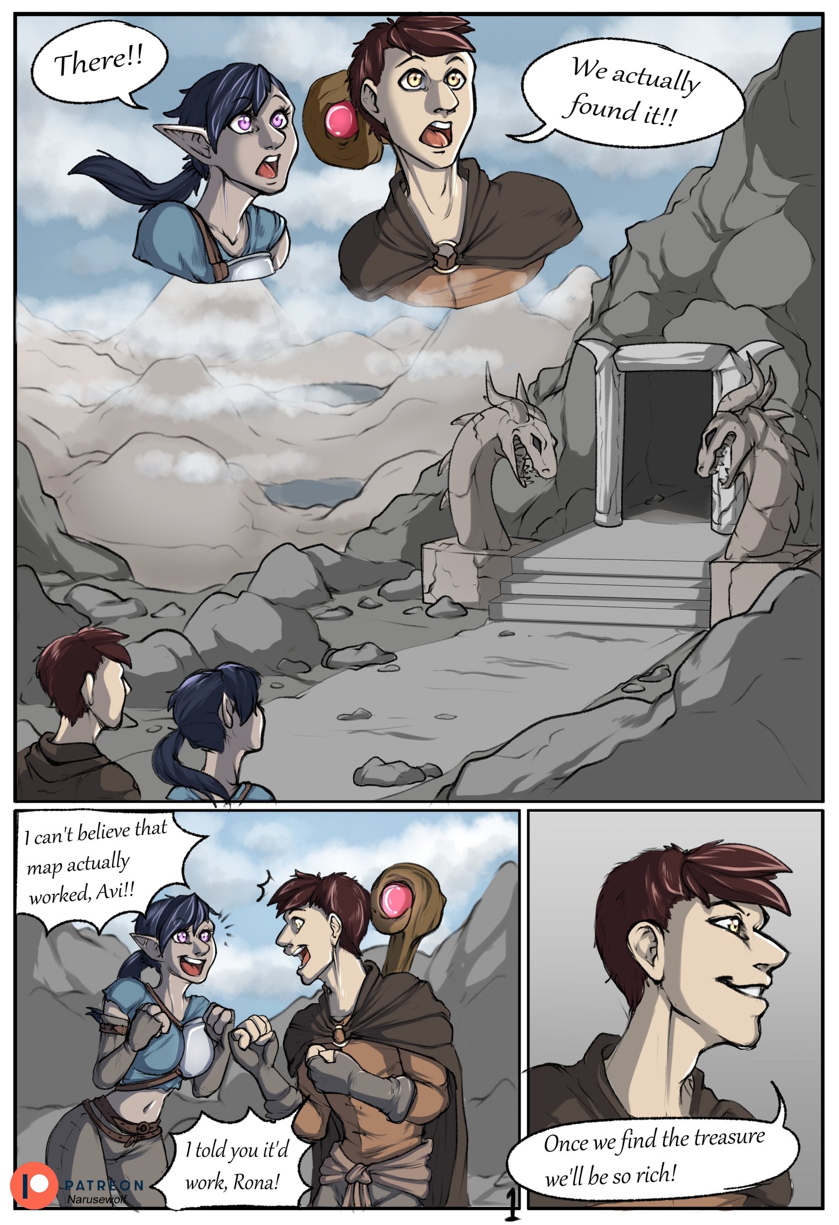 [Narusewolf] Kobold cave 1&2 comic porn — cover