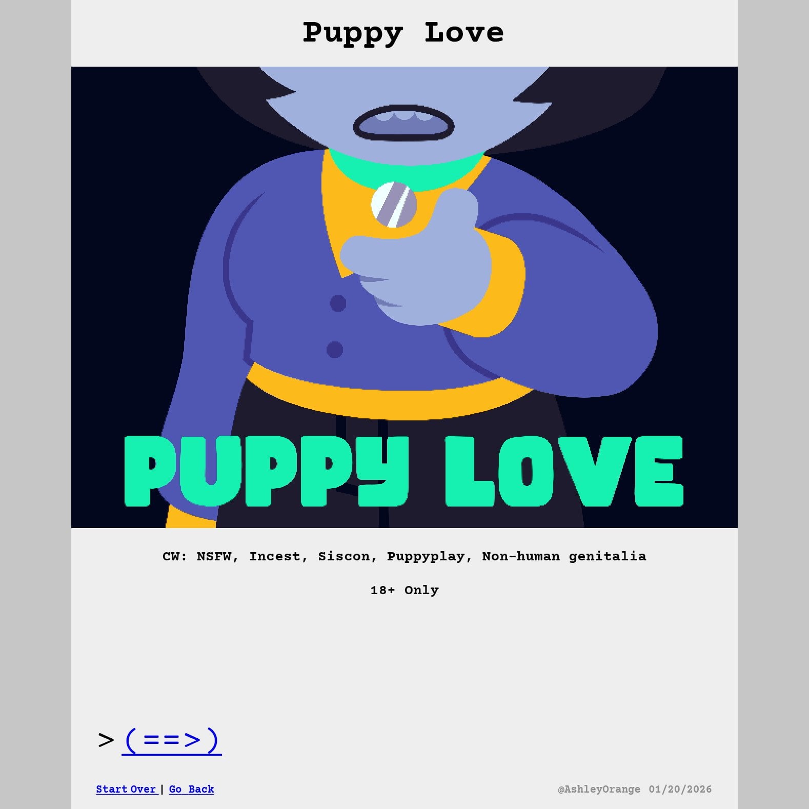 Puppy Love comic porn — cover