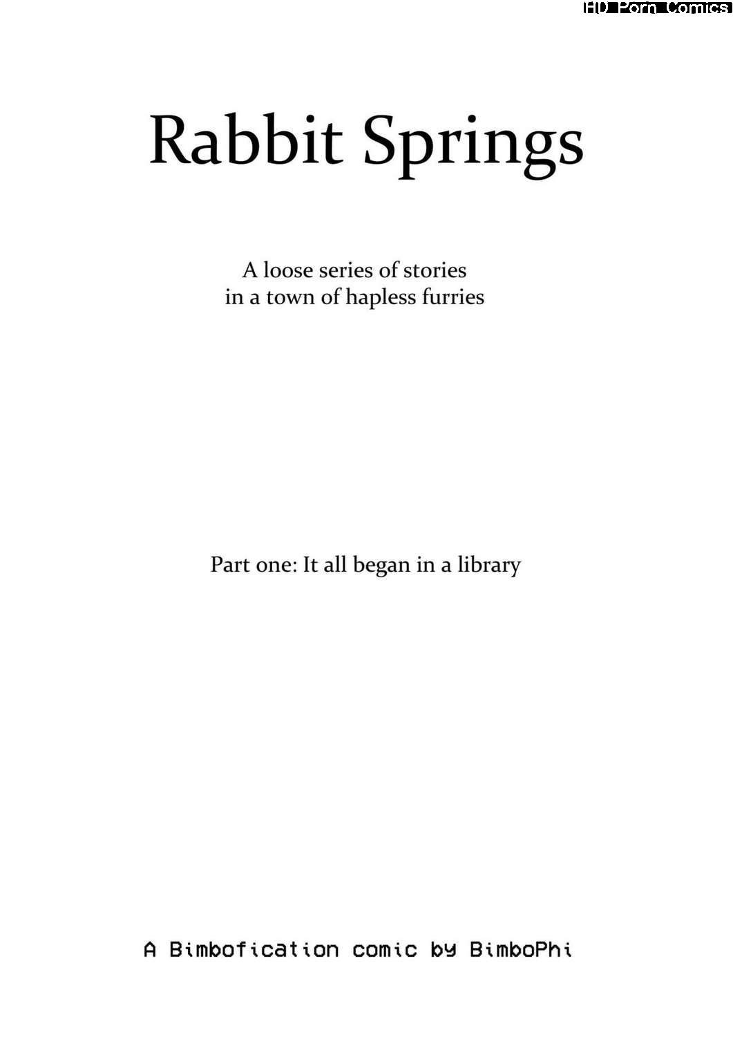Rabbit Springs 1 comic porn — cover