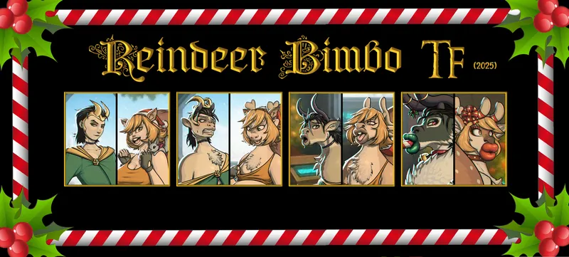 Reindeer Bimbo TF comic porn — cover