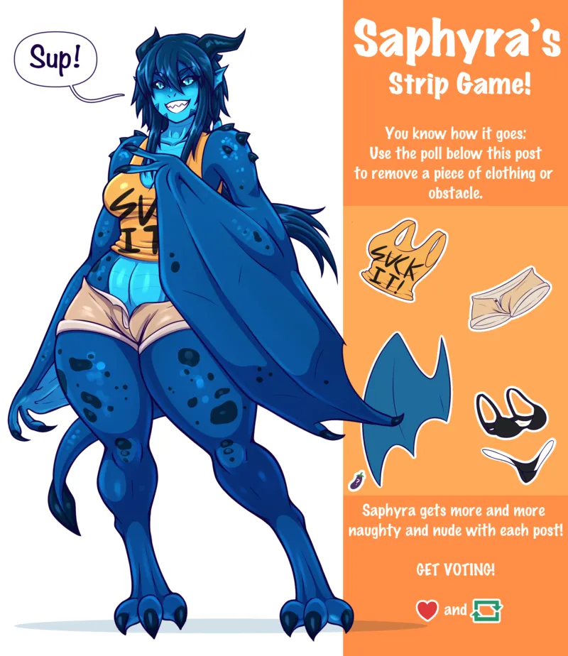 Saphyra’s Strip Game comic porn — cover