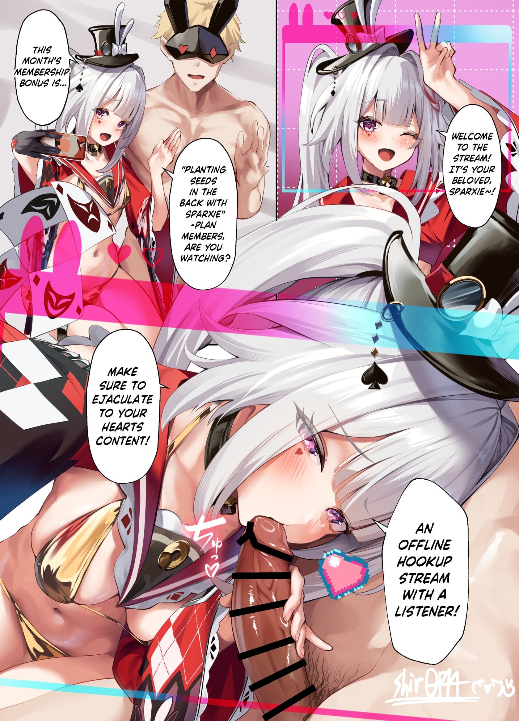 [Shiro Paka] Hibana ga Risuna to no Ofupako Haishin de chara otoko ni shudo-ken o nigirarechau hanashi || The story of how Sparxie got dominated by a playboy during an offline hookup stream for the listeners (Honkai: Star Rail) — cover