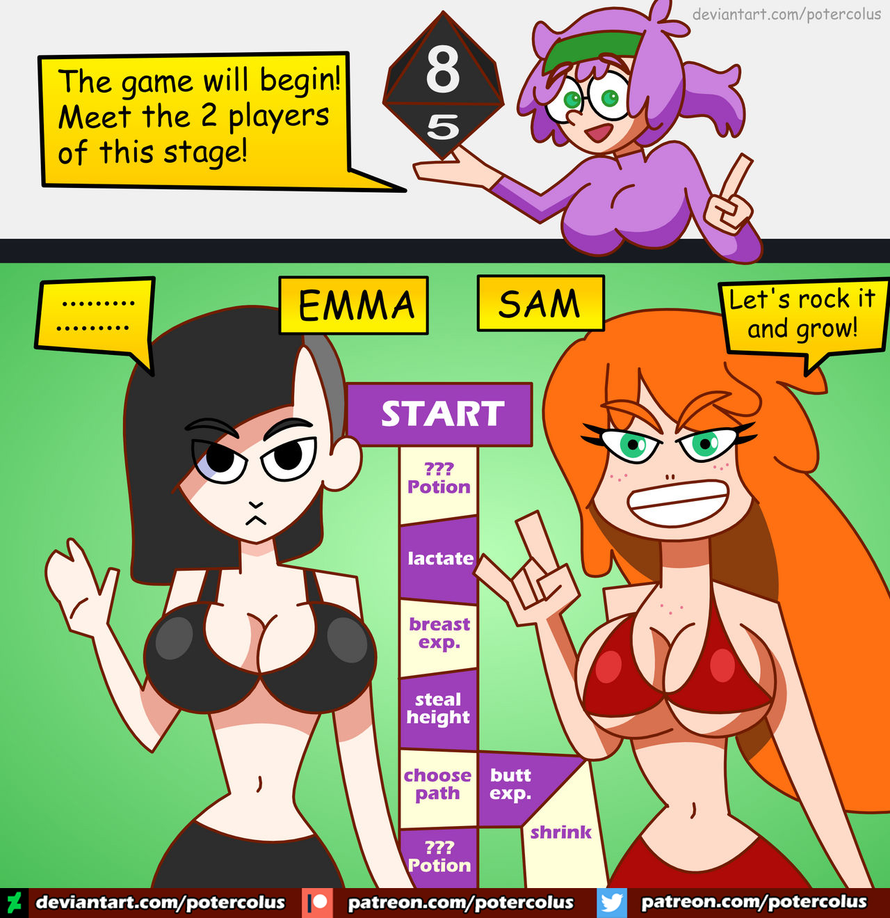 Size Potions Game comic porn — cover