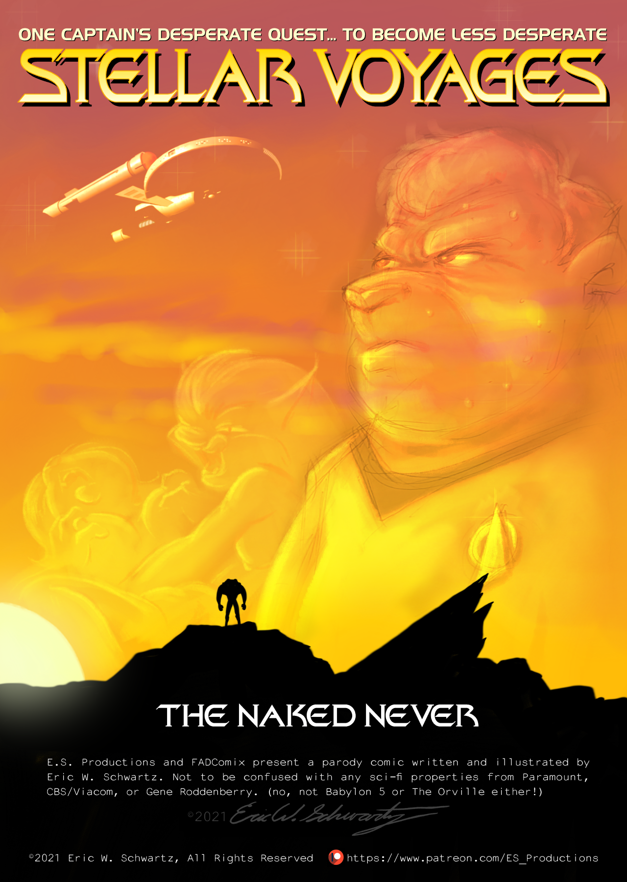 Stellar Voyages: The naked never — cover