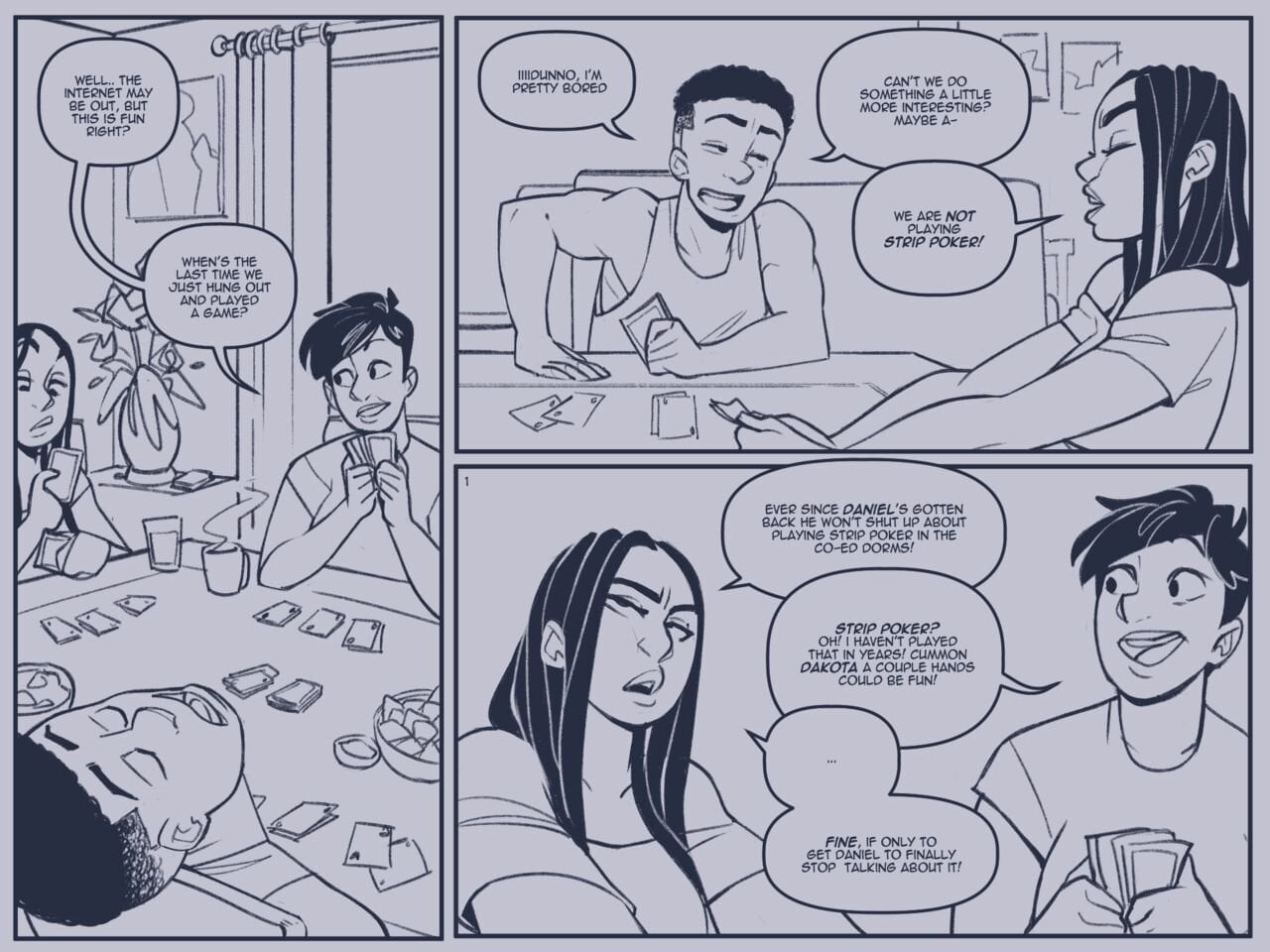 Strip Poker comic porn — cover
