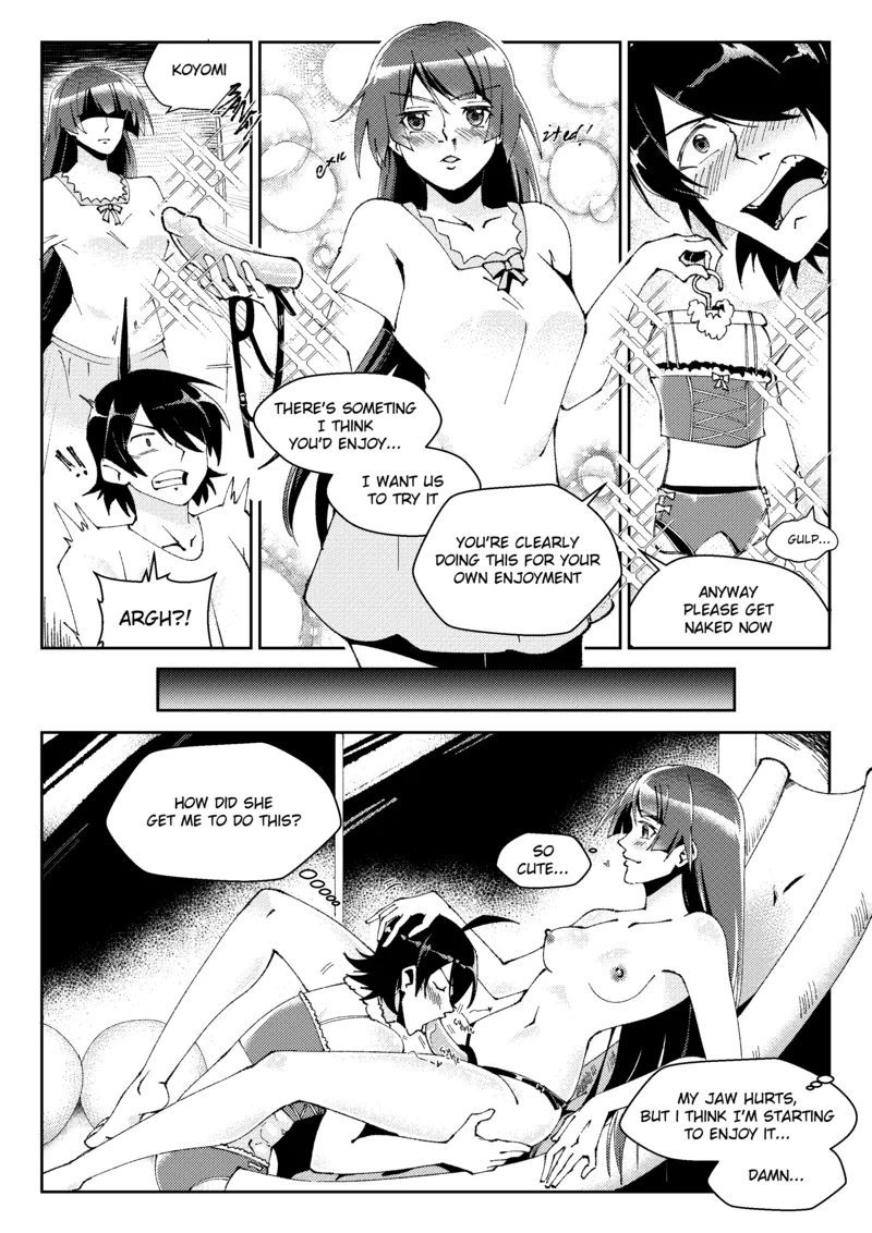 Submissive Koyomi comic porn — cover