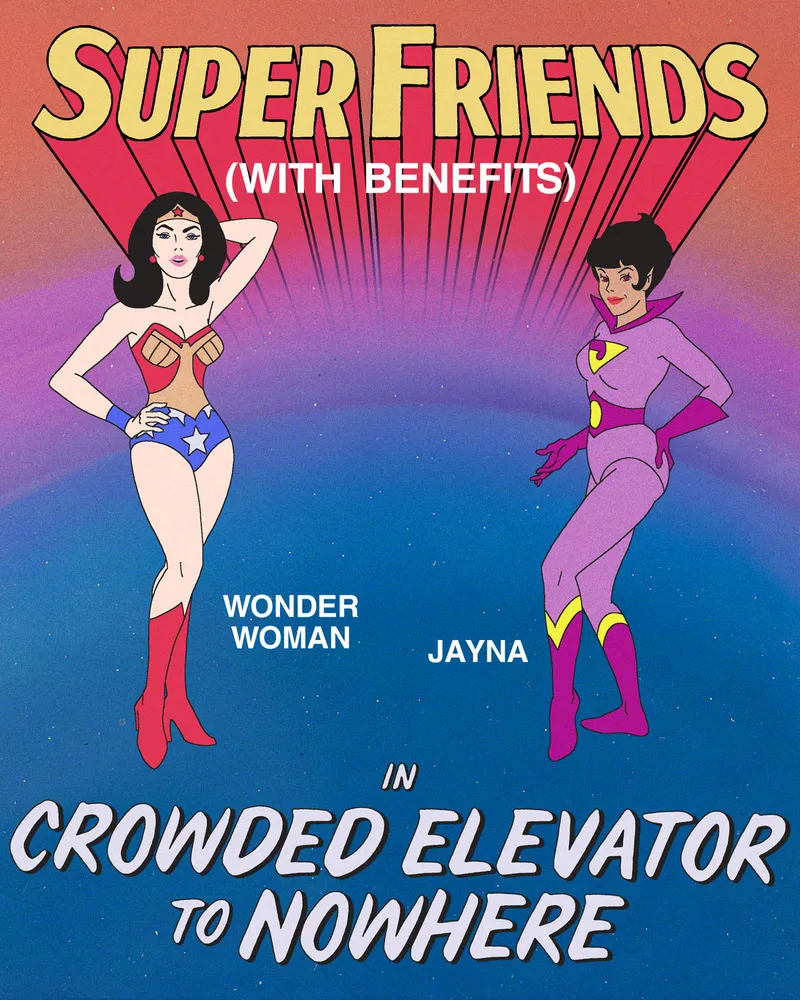 Super Friends With Benefits – Crowded Elevator To Nowhere comic porn — cover