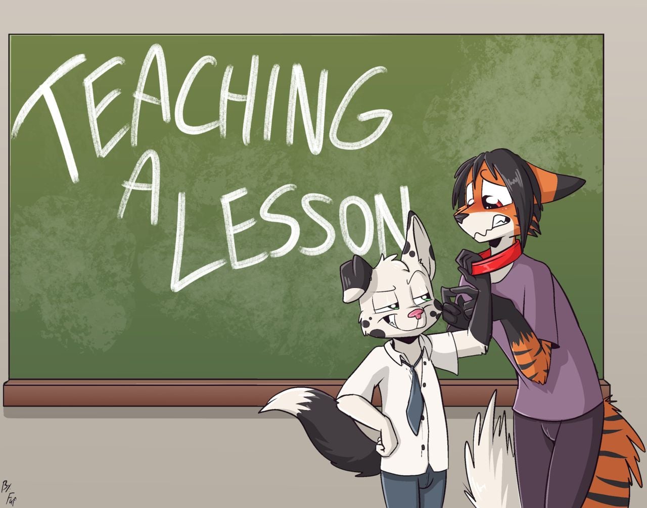 Teaching A Lesson comic porn — cover