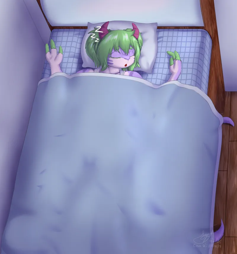 Tentacled In Bed comic porn — cover