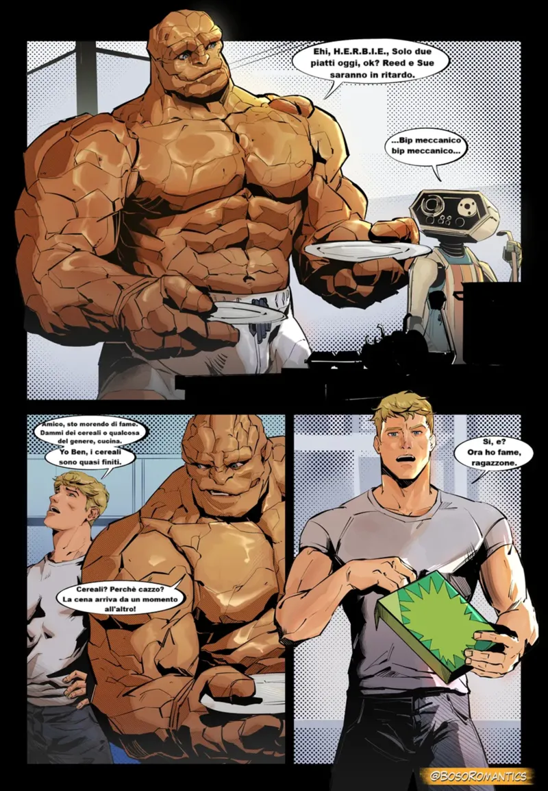 Thing x Human Torch comic porn — cover